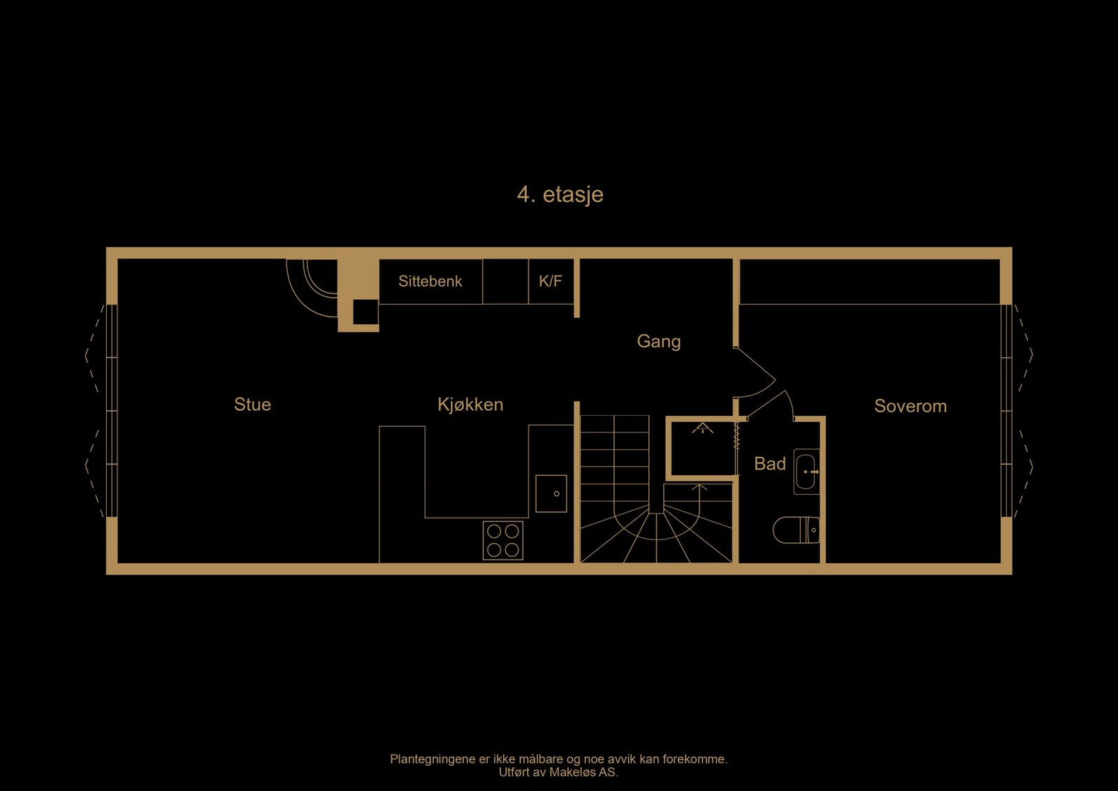 Plantegning 4. etasje - illustrasjon, avvik kan forekomme Galleribilde