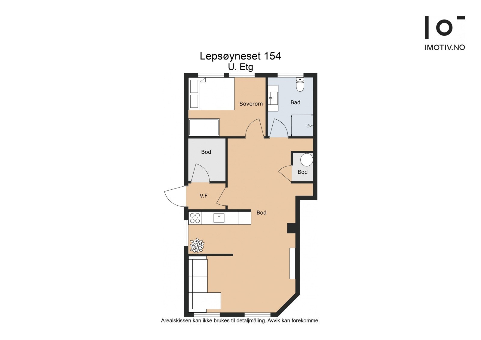 Plantegning utleiedel Galleribilde