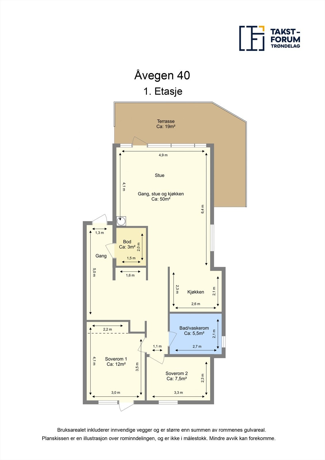 Planskisse 1.etasje. Galleribilde