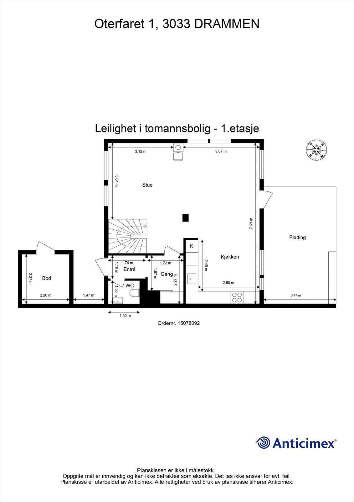 Plantegning - 1. etasje Galleribilde