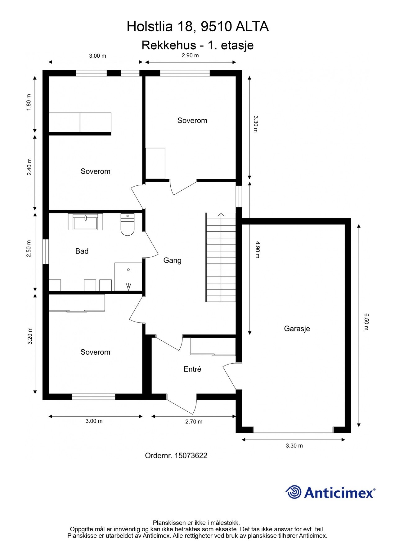 Plantegning hovedetasje Galleribilde