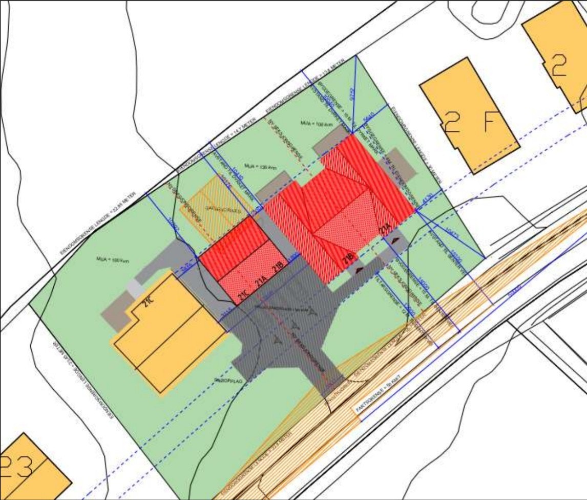 Godkjent prosjekt med rammetillatelse. Galleribilde