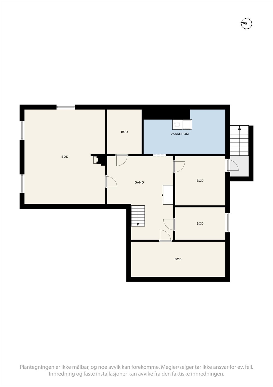 Plantegning kjeller. Galleribilde