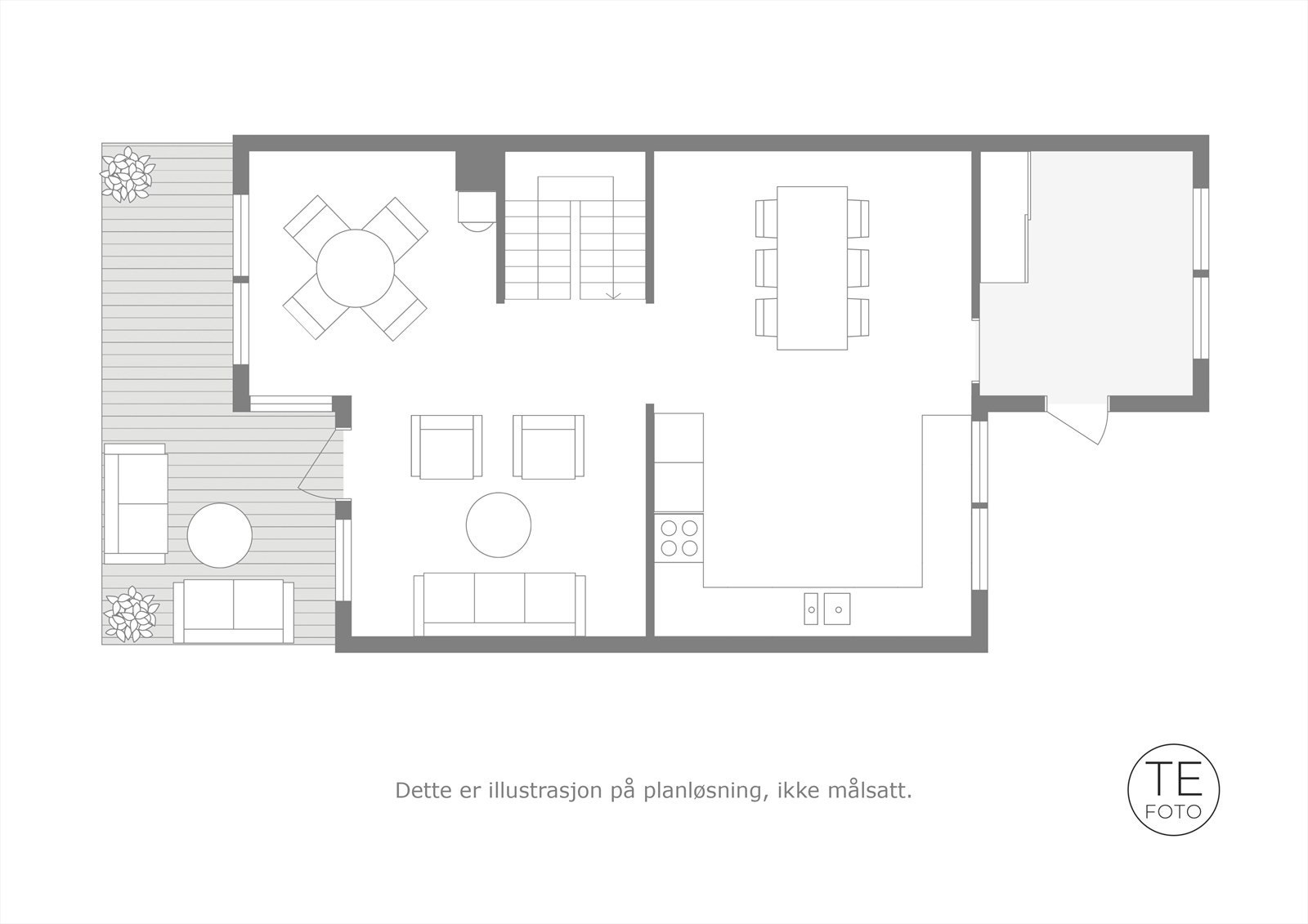 Planløsning for hovedetasjen Galleribilde