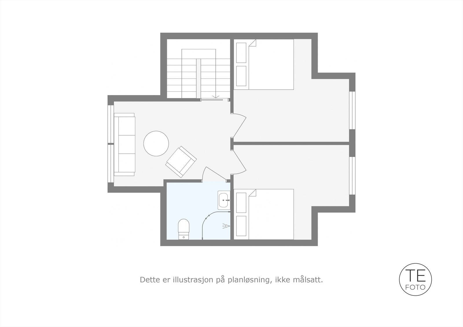 Planløsning for 2.etasje / loft Galleribilde