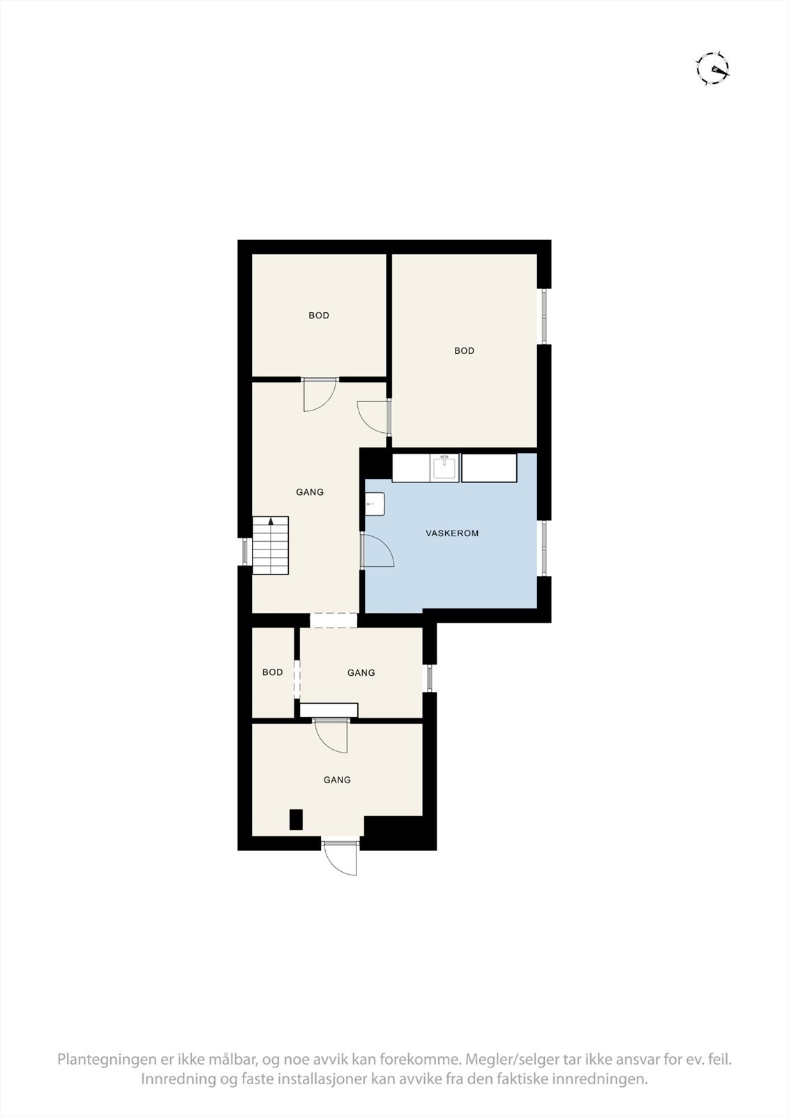 Plantegning kjeller. Galleribilde