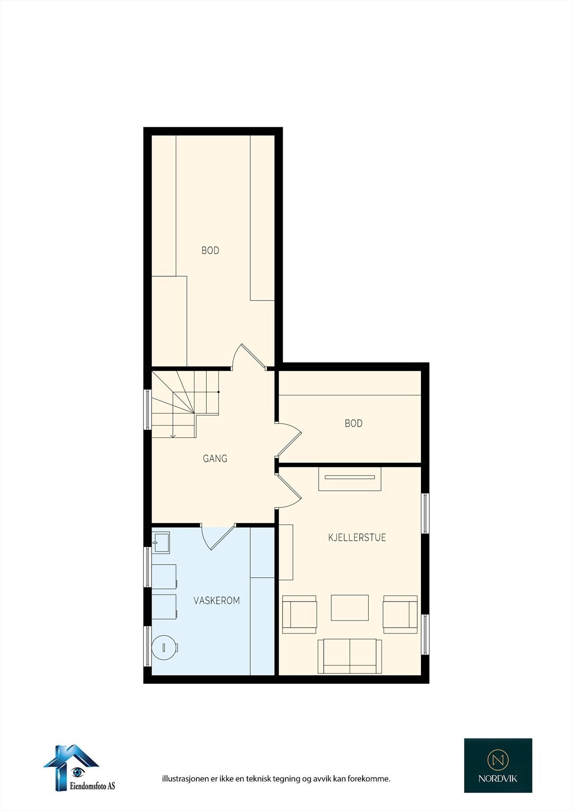 Planskisse kjeller Galleribilde