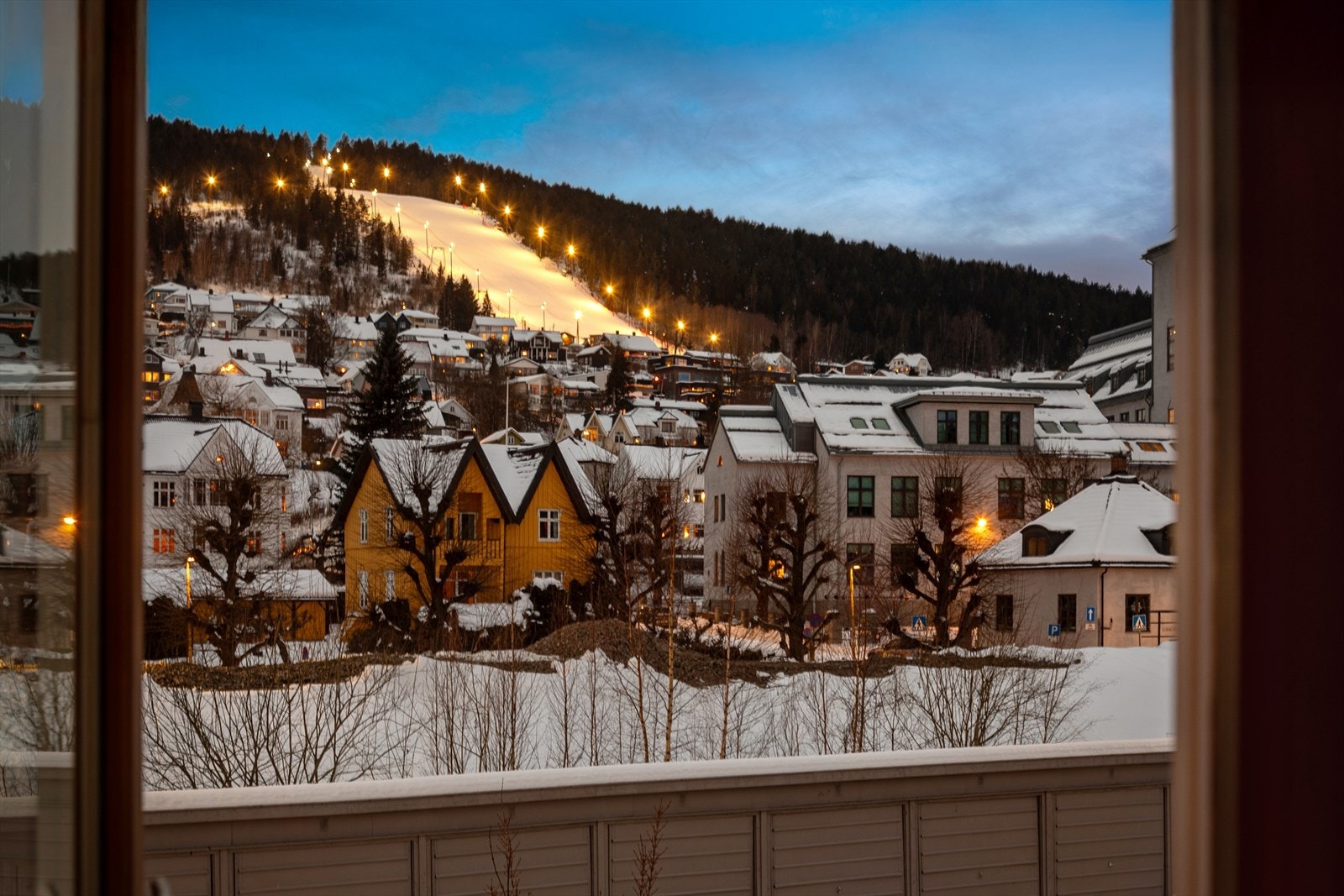 Flott utsikt fra stuen Galleribilde