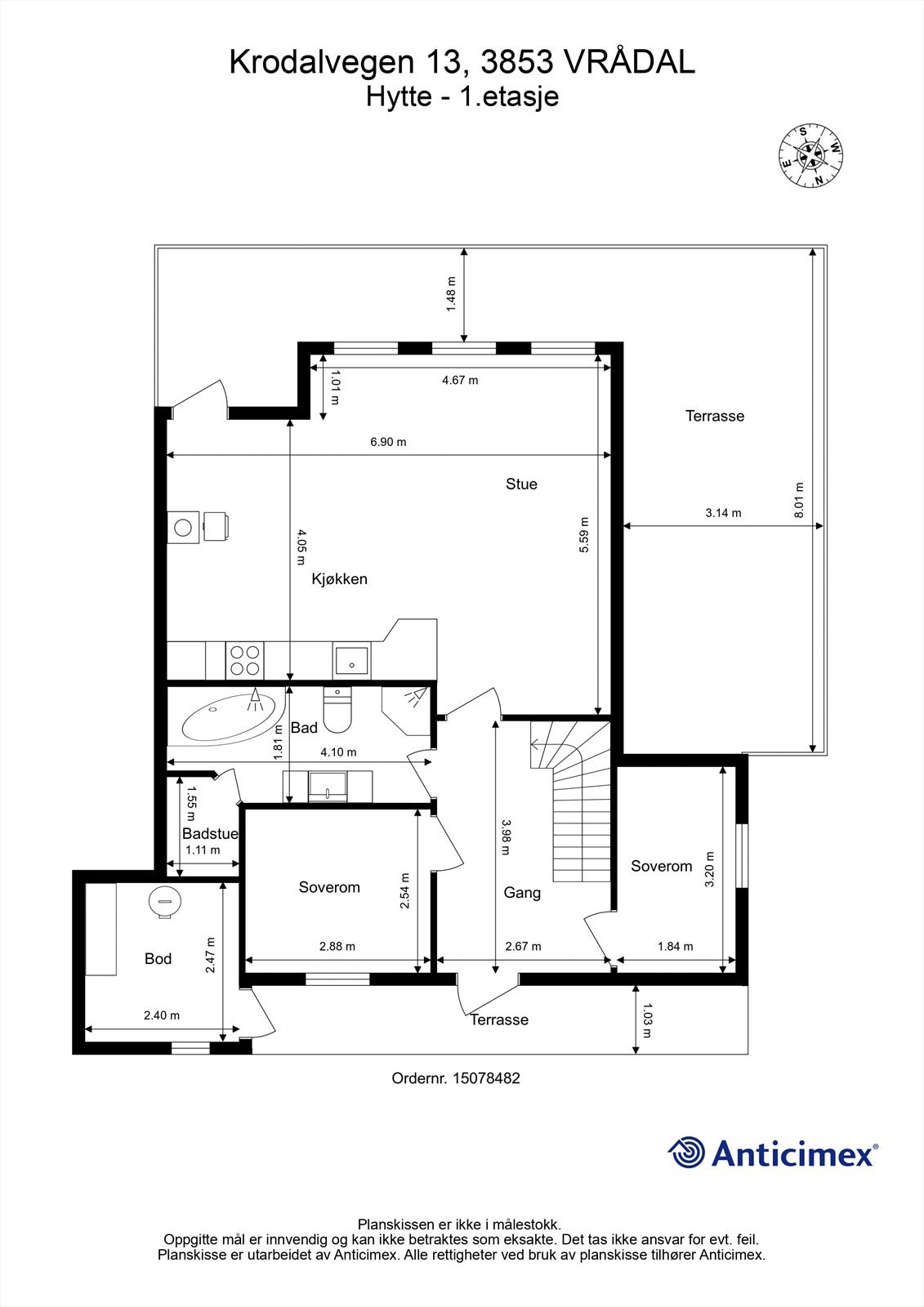 Plantegning 1.etasje Galleribilde