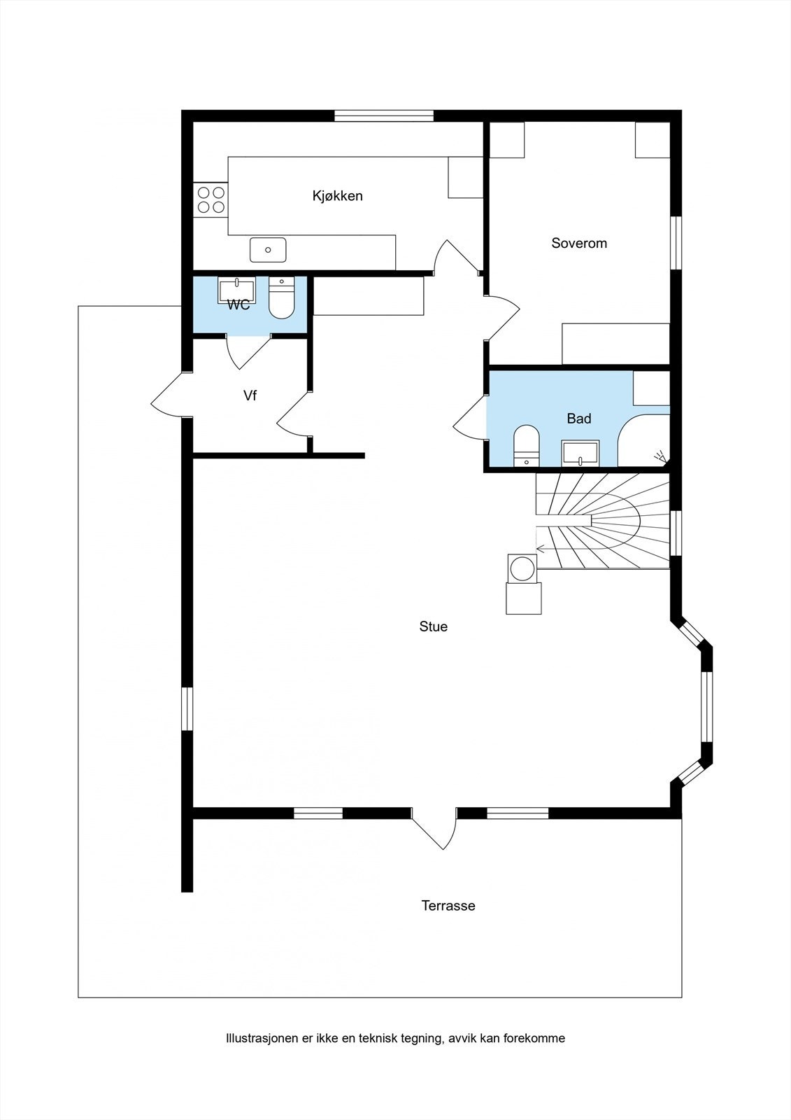 Presentasjon av hovedetasje Galleribilde