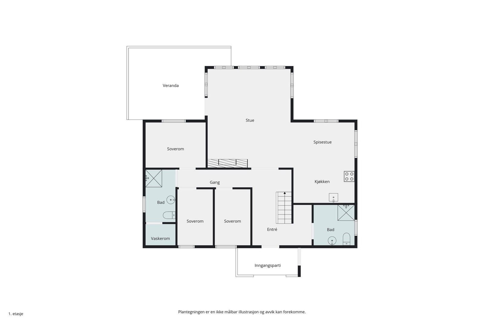 Plantegning 1.etasje. Galleribilde