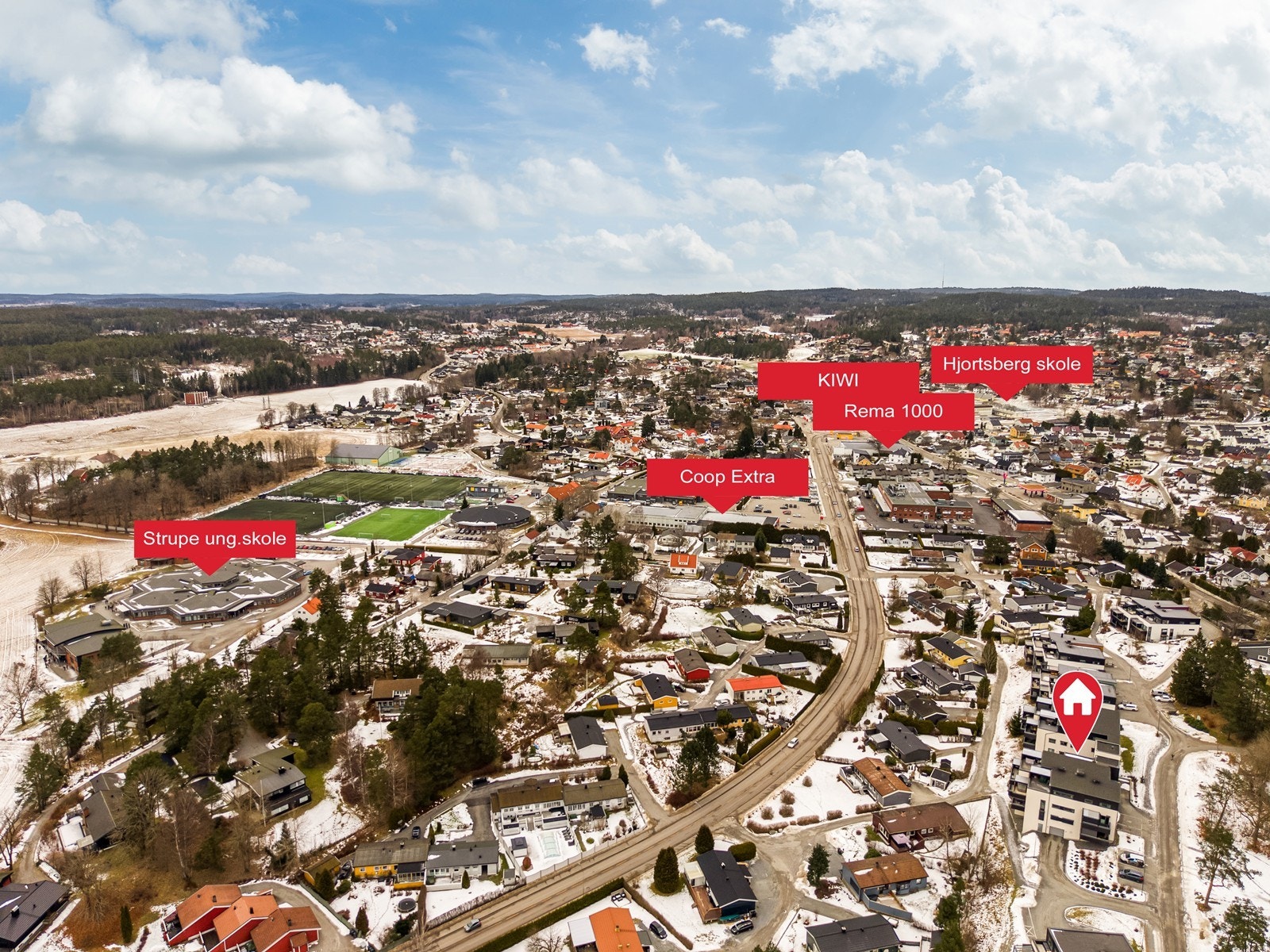 Boligområdet består av nyere leiligheter i et trivelig område, godt tilrettelagt for deg som ønsker komfort og nærhet til det mest. Galleribilde