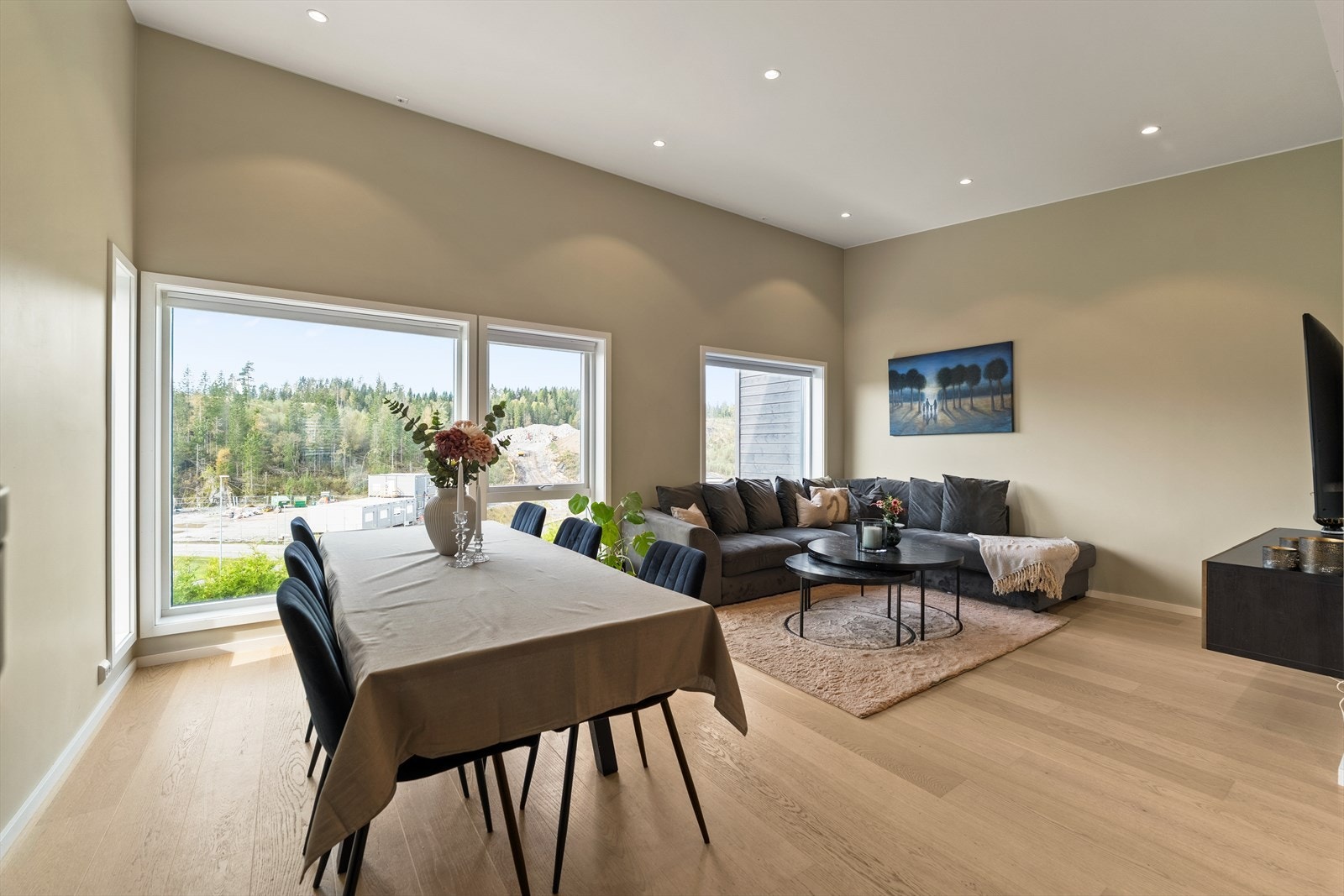 Det er 1-stavs parkett og slette overflater i de fleste rom, noe som gjør det enkelt å sette sitt personlige preg. Galleribilde