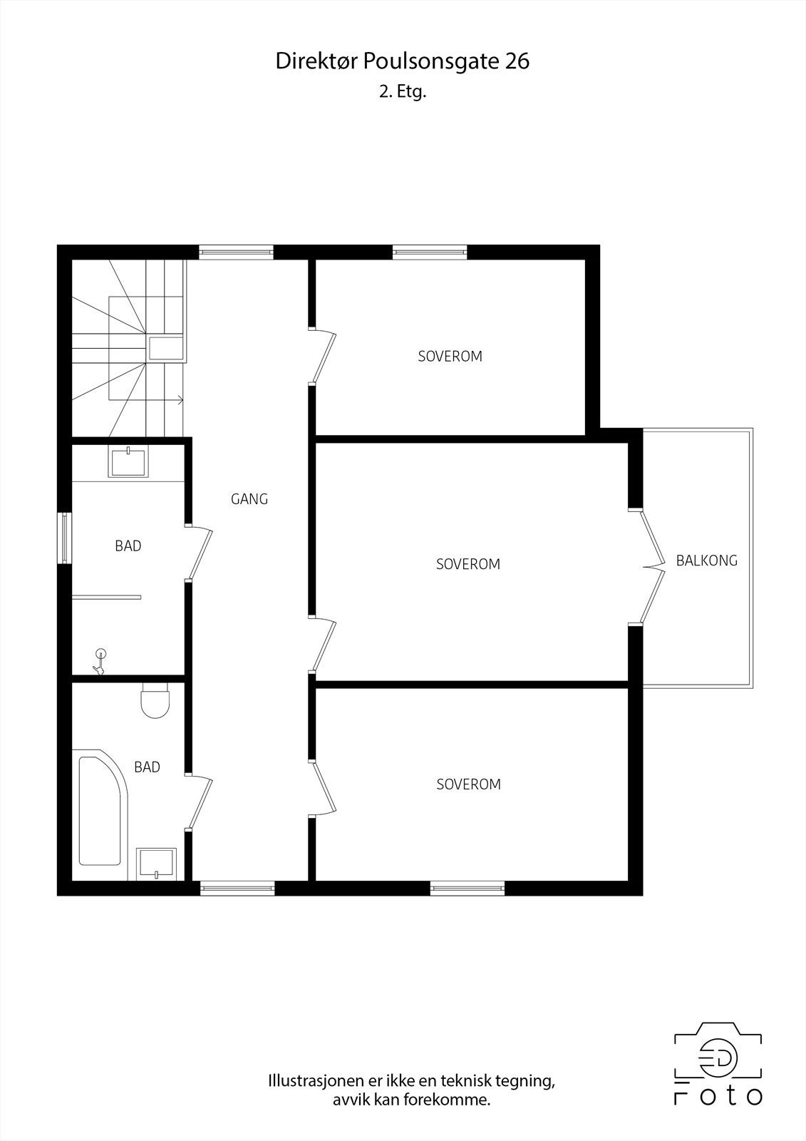 Plantegning 2. etasje Galleribilde