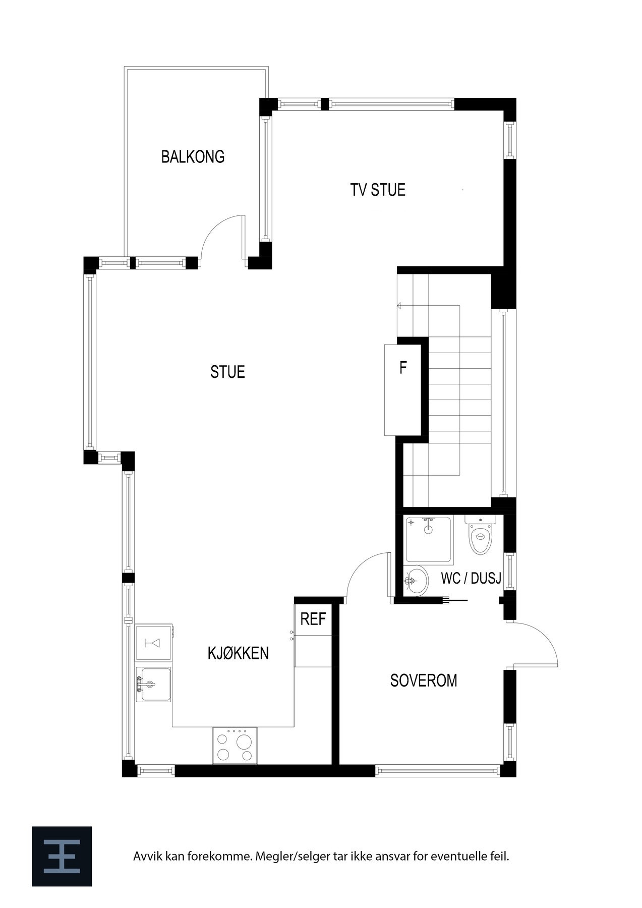 Plantegning - 1. etasje. Galleribilde