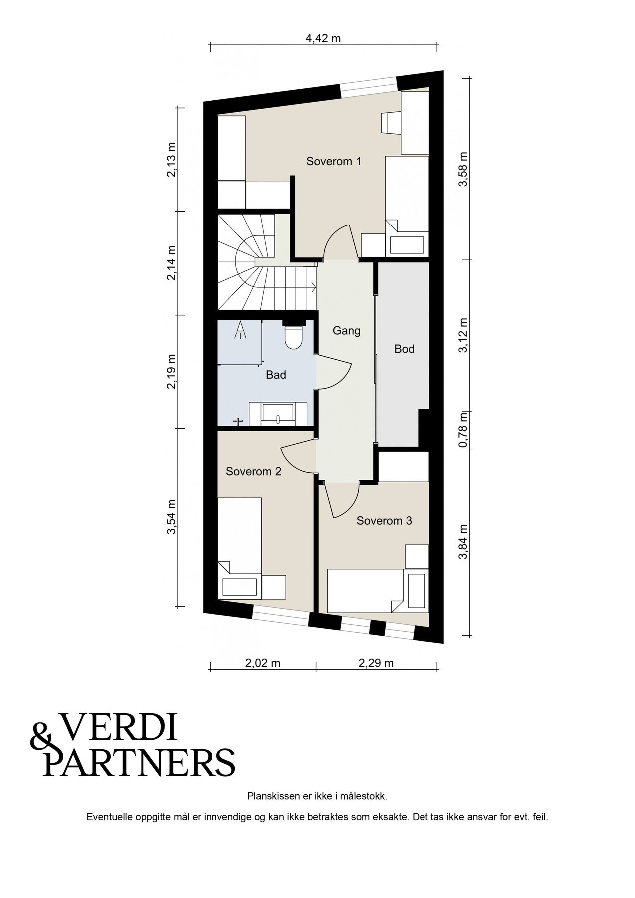 Plantegning 2 etasje. Galleribilde