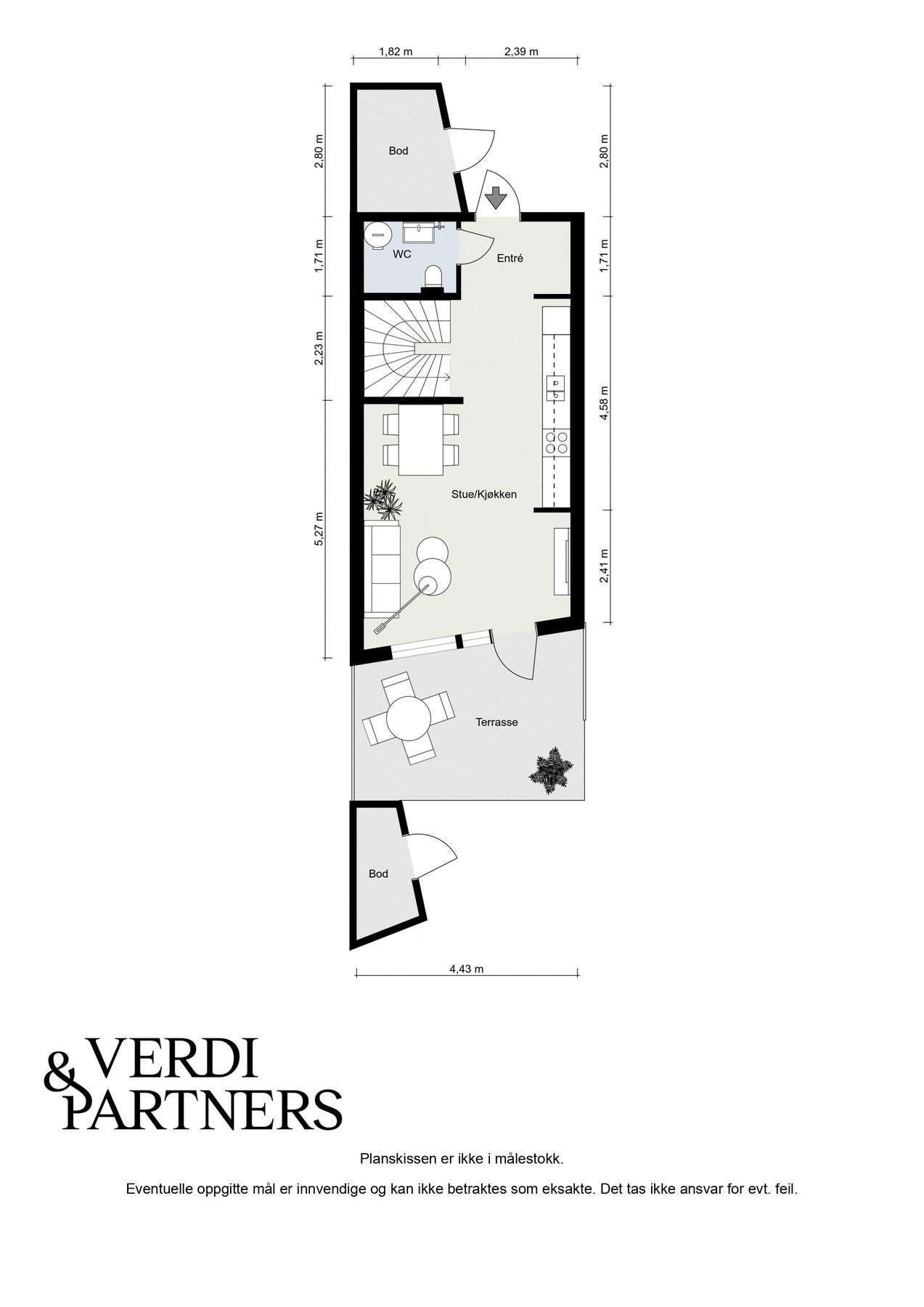 Plantegning 1 etasje. Galleribilde