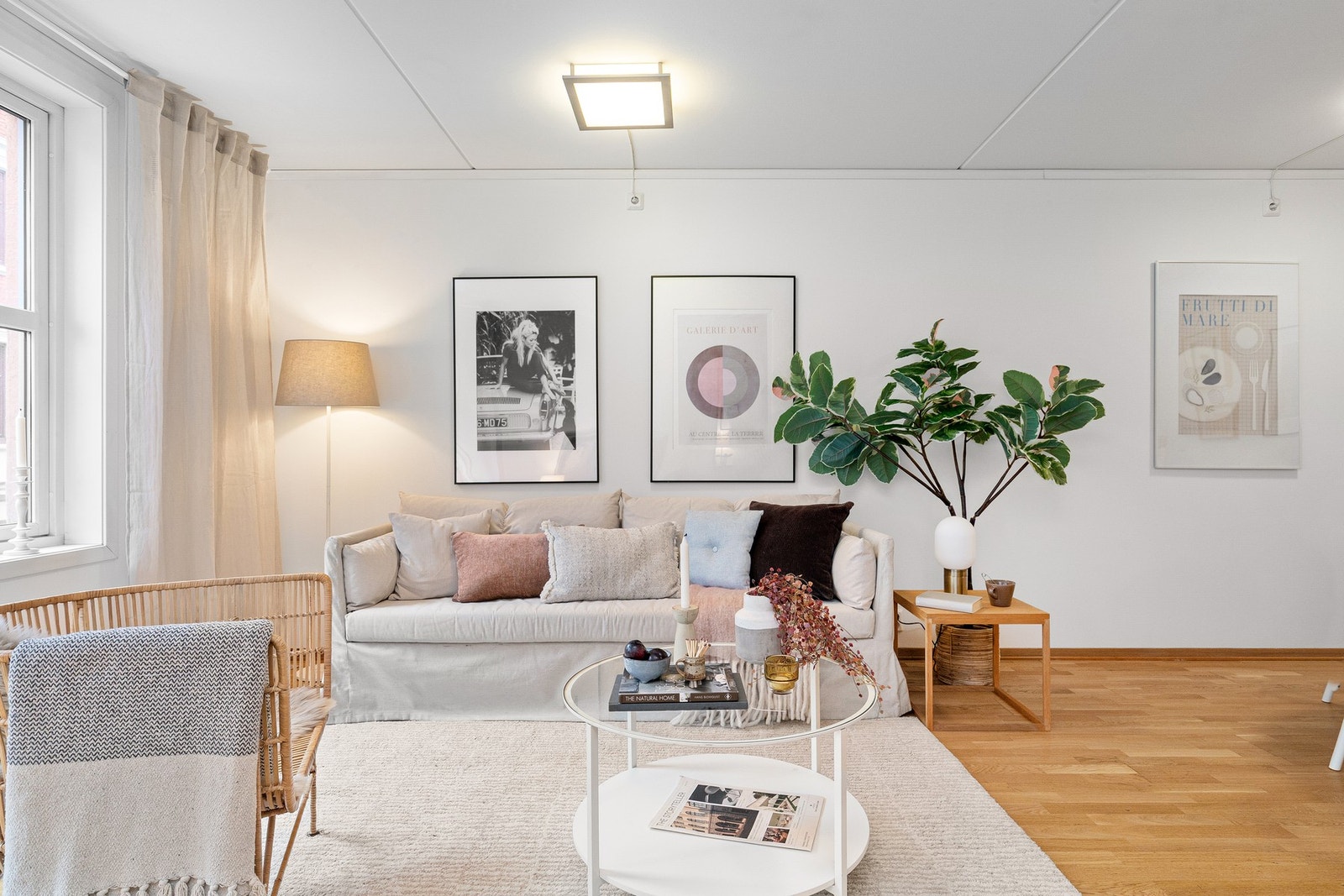 Stue med mye naturlig lys. Galleribilde