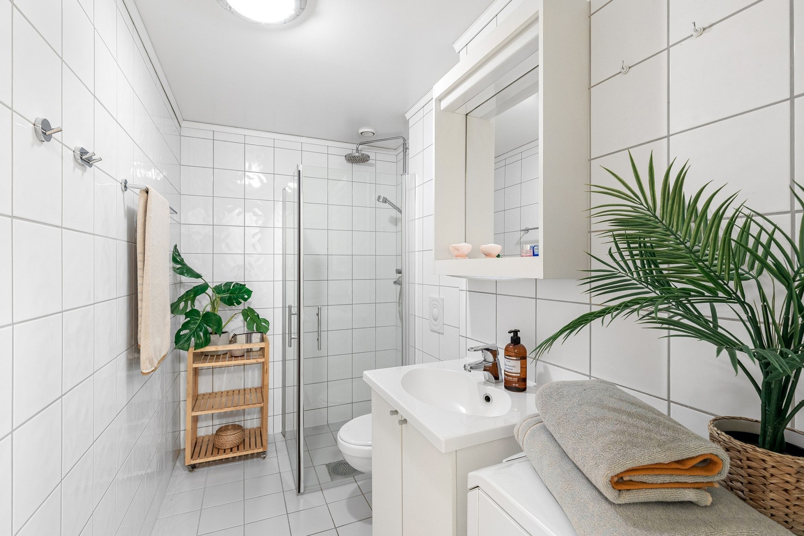 Flislagt bad med varmekabler. Galleribilde