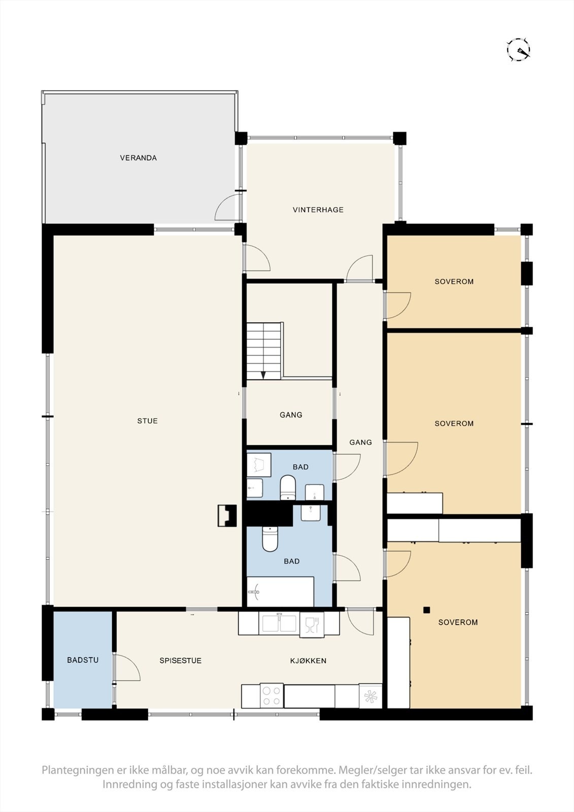 Plantegning øverste plan Galleribilde