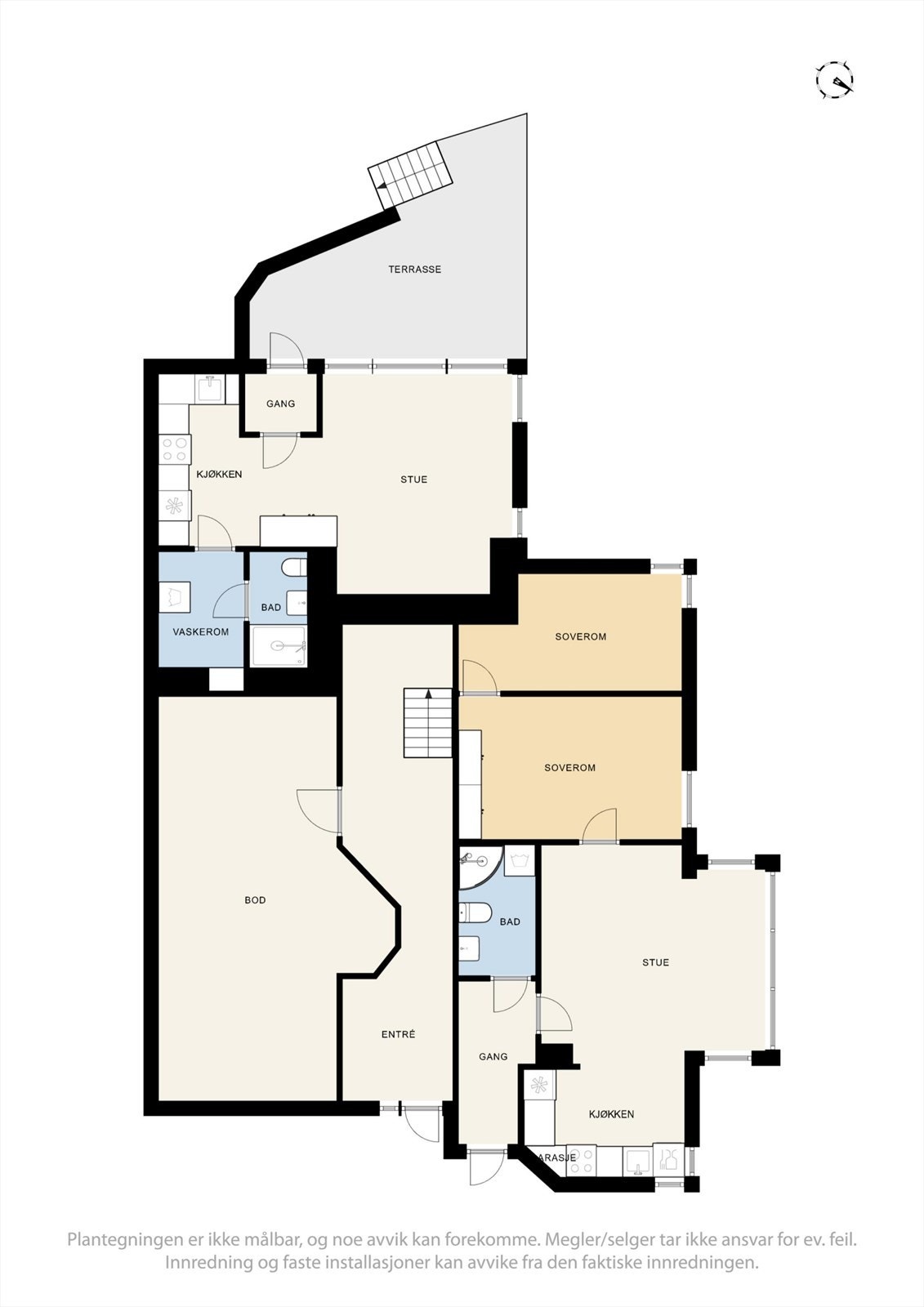 Plantegning nedre plan Galleribilde