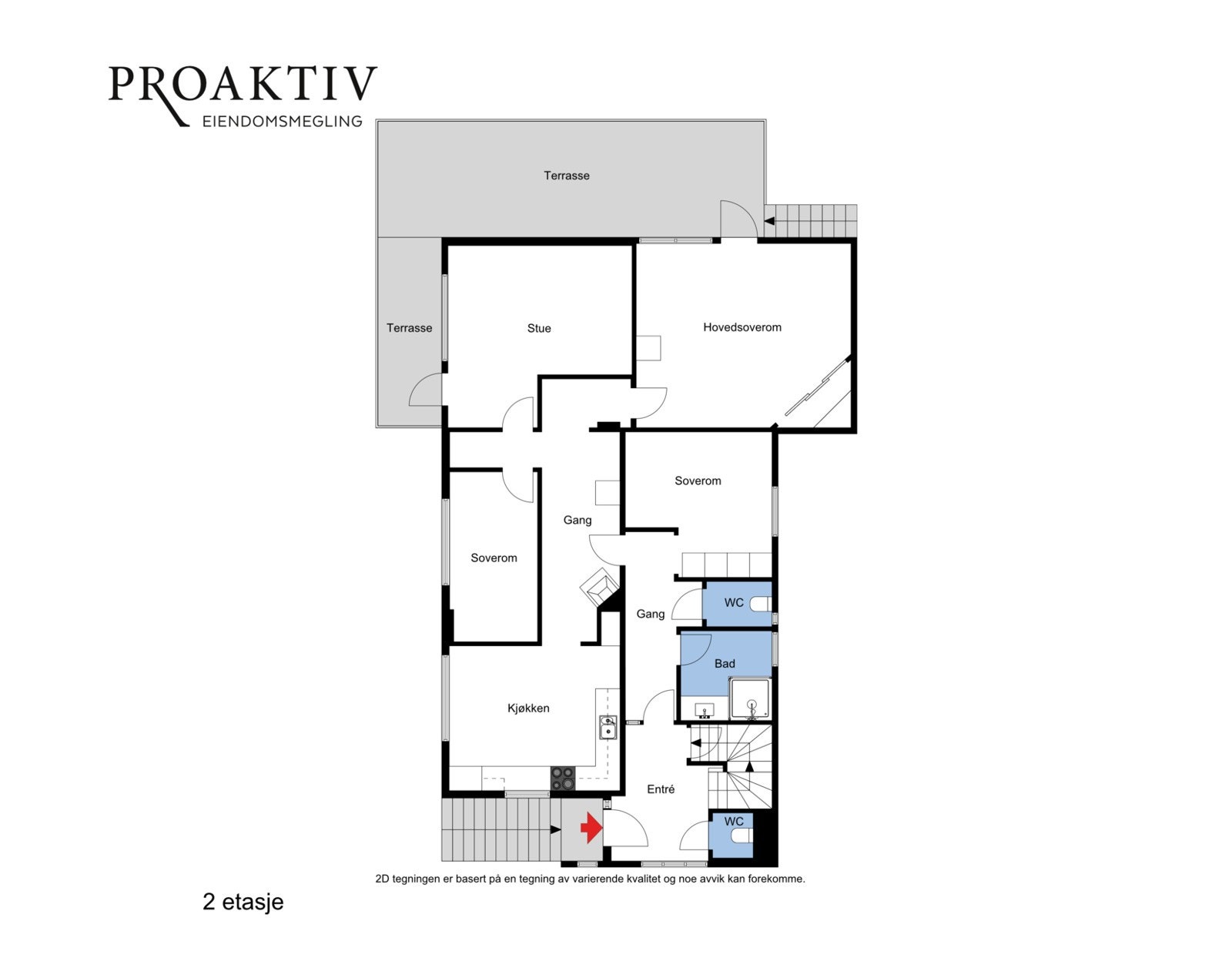 Plantegning av hovedetasjen. Galleribilde