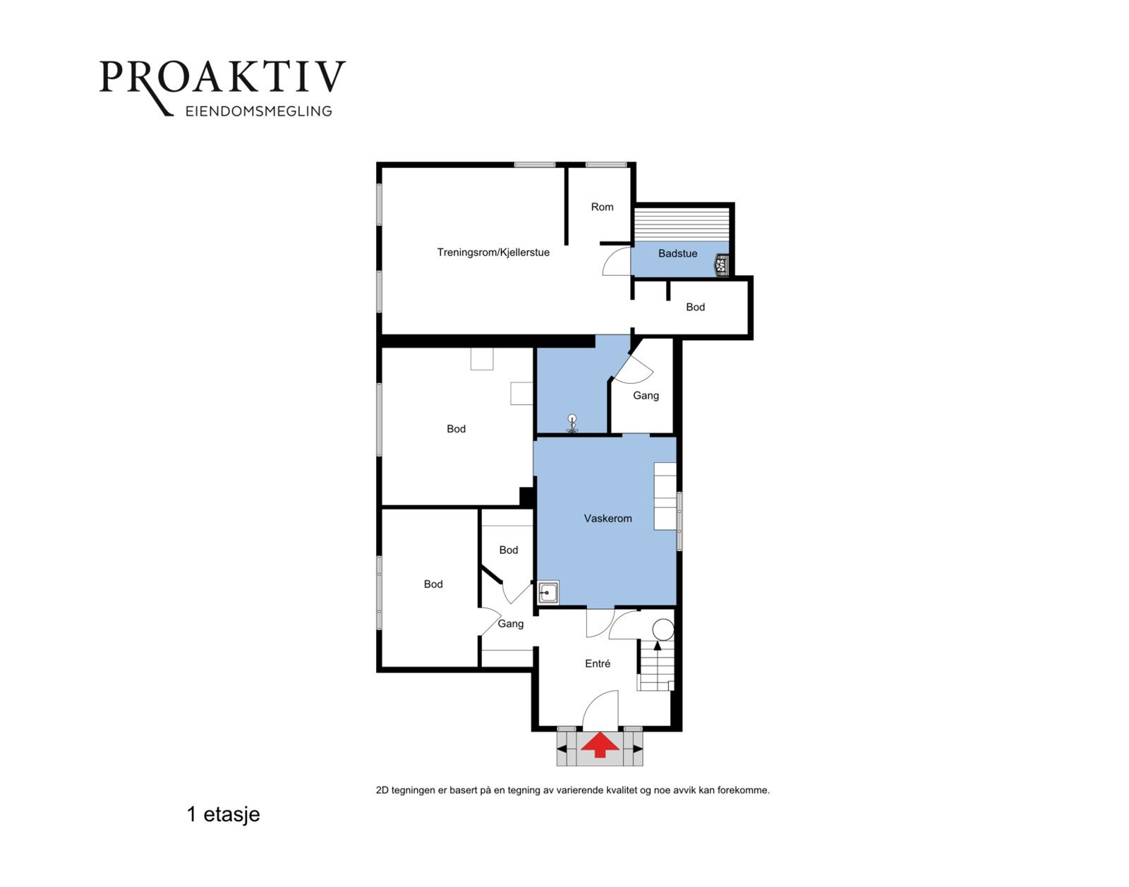 Plantegning av underetasjen. Galleribilde