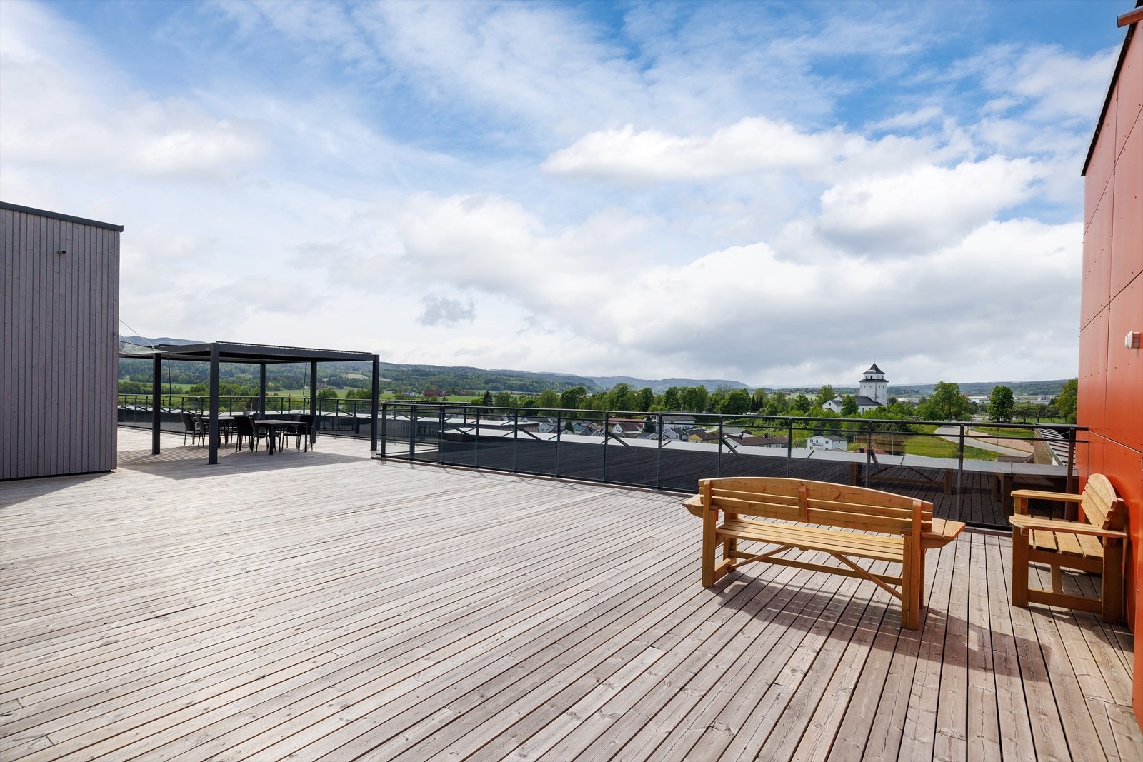 Hyggelig takterrasse sommer Galleribilde