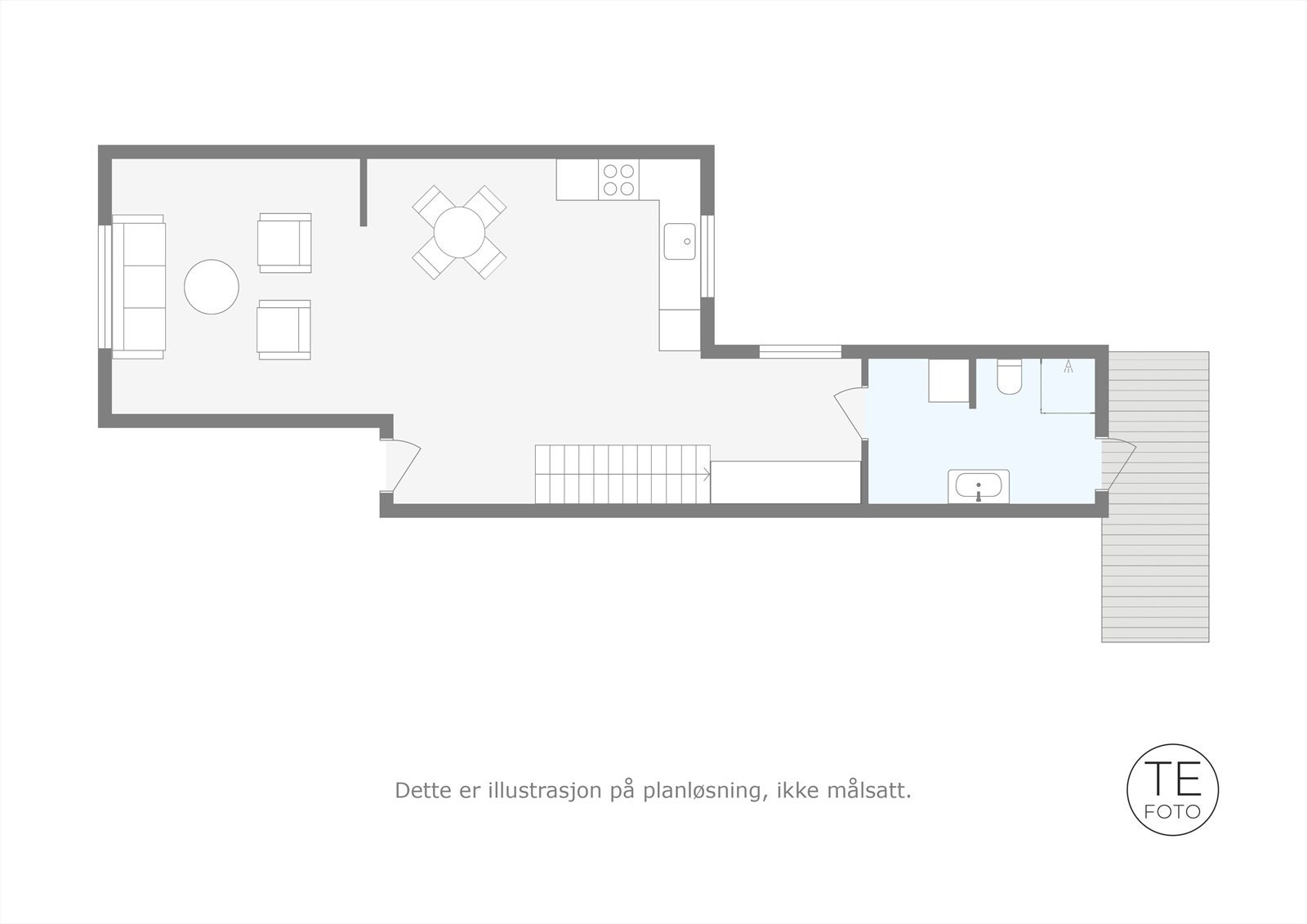 Plantegning hovedetasje. Galleribilde