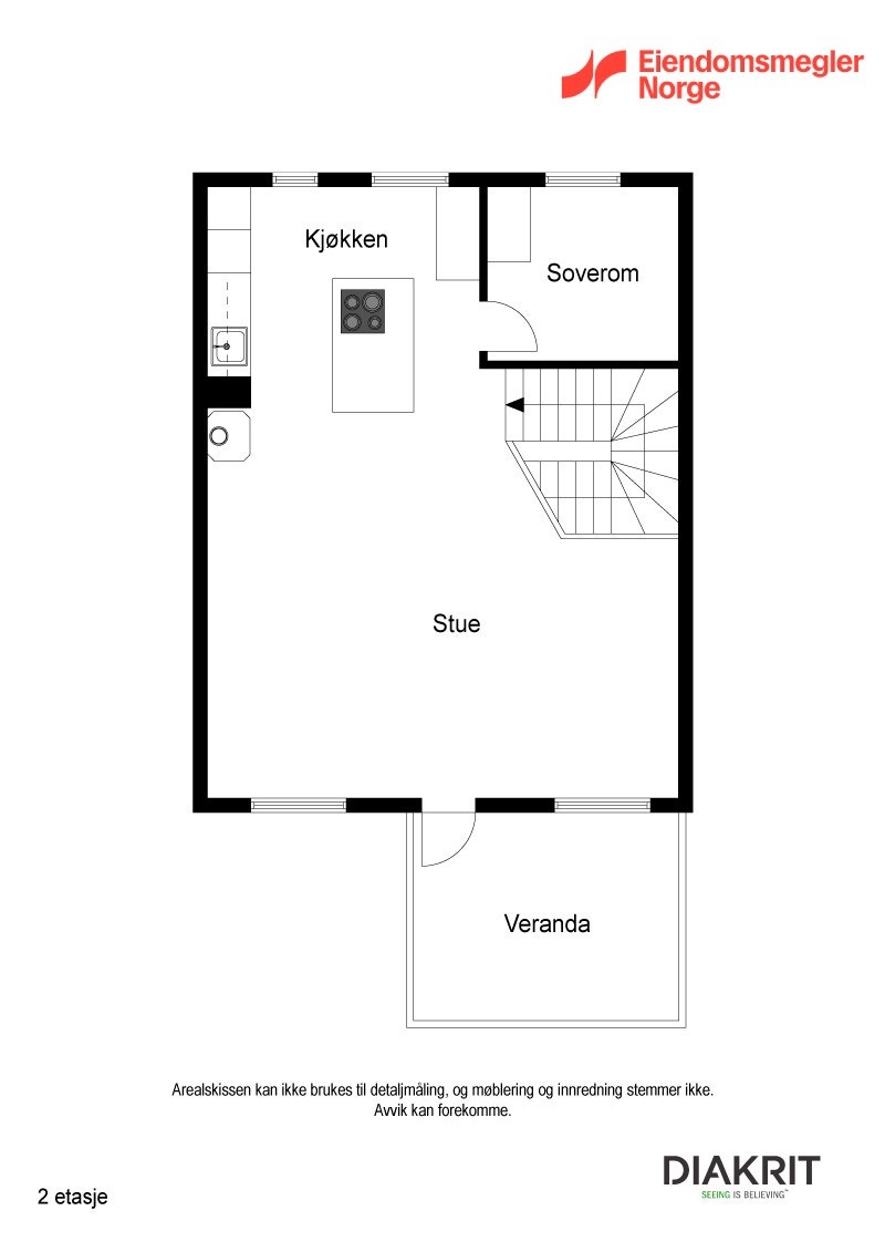 2D planskisse av overetasjen. Galleribilde