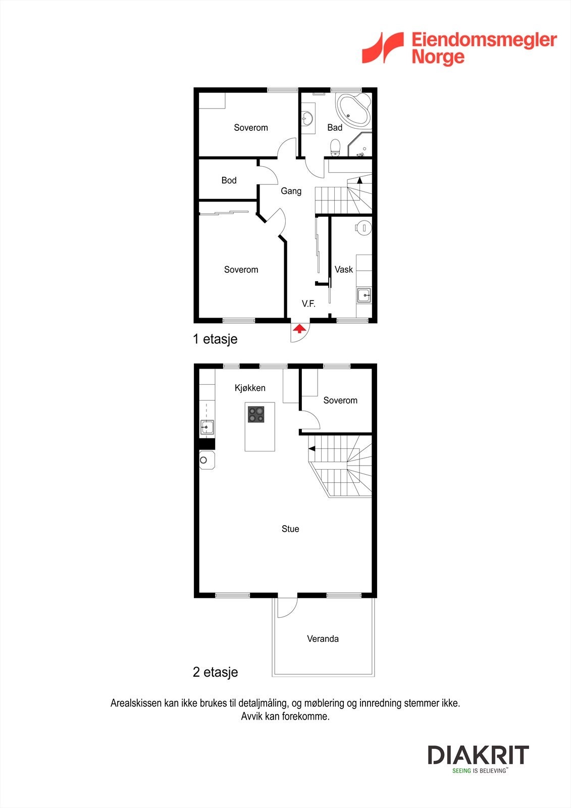 2D planskisse av boligen. Galleribilde