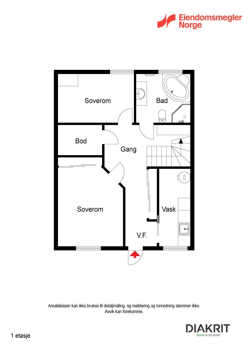 2D planskisse av underetasjen. Galleribilde