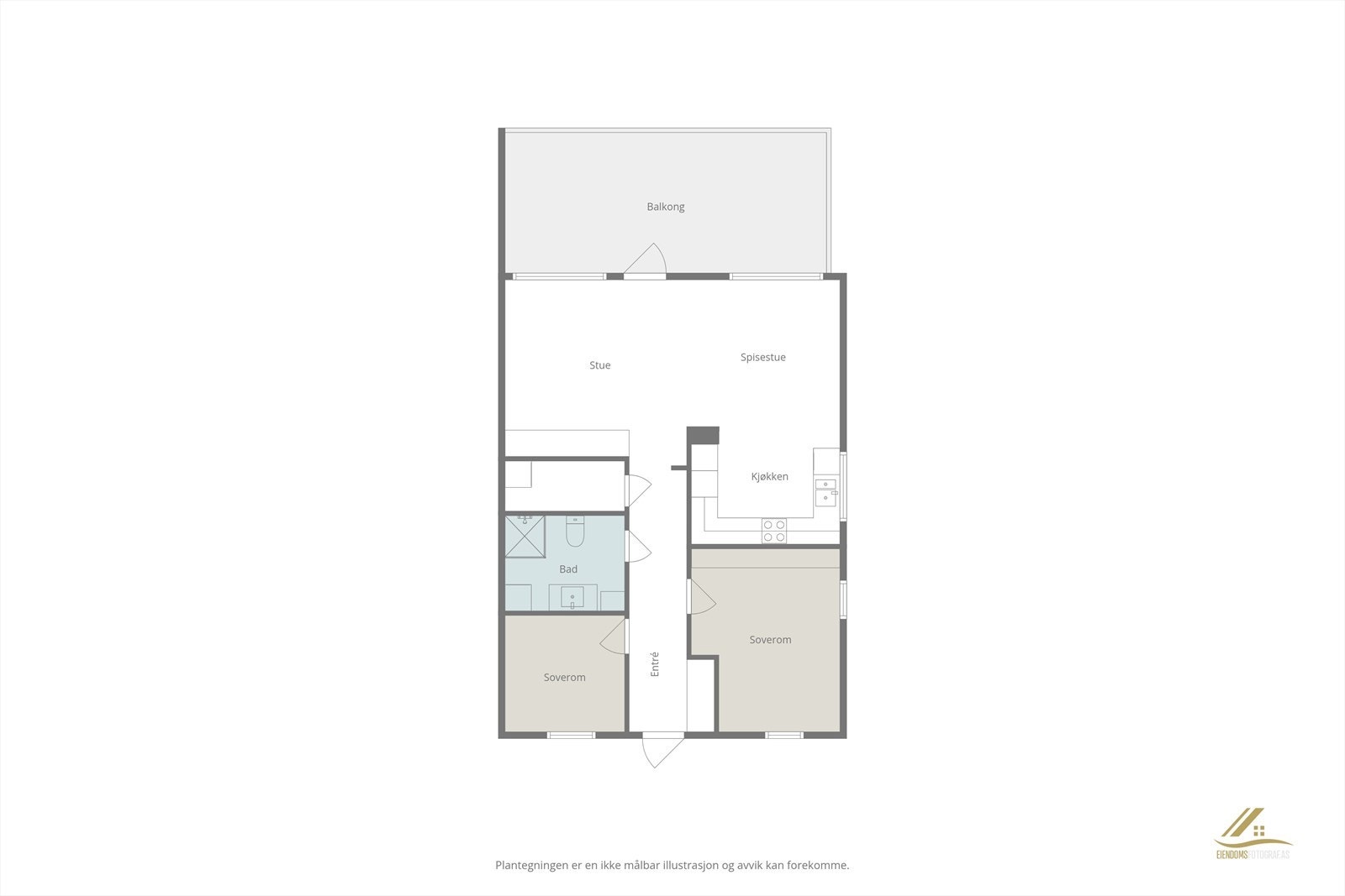 Plantegning over leiligheten Galleribilde