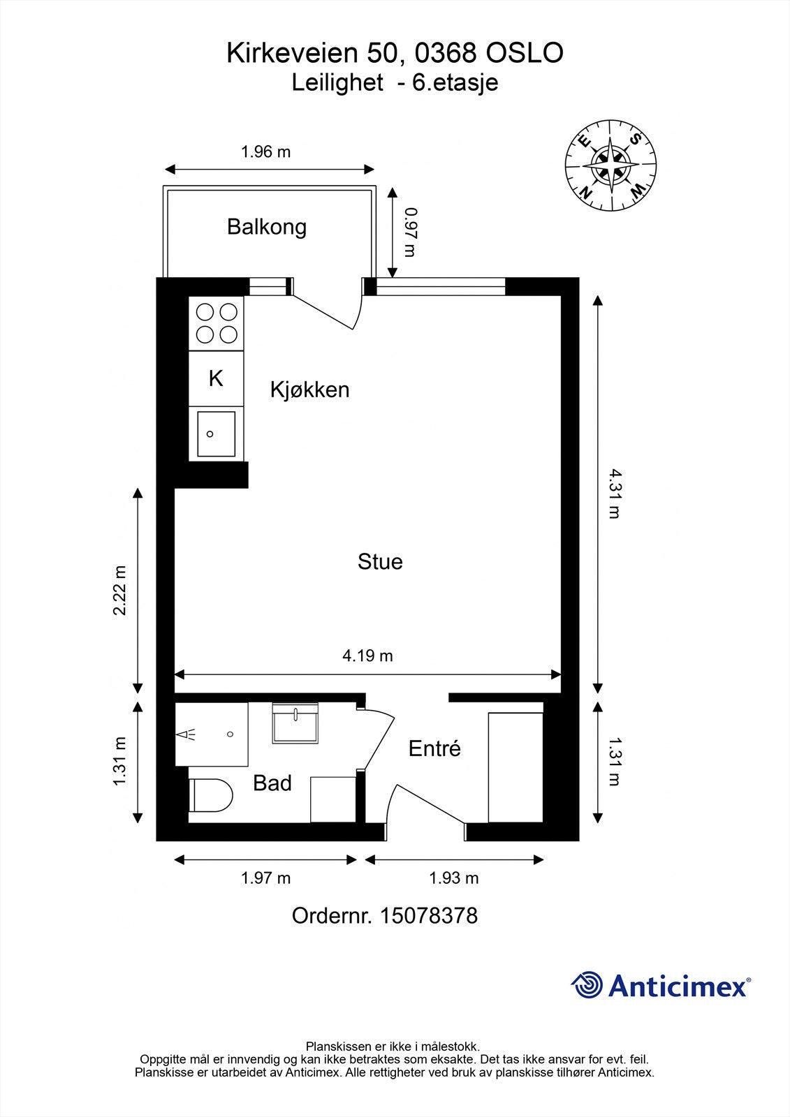 Plantegning- 6.etasje Galleribilde