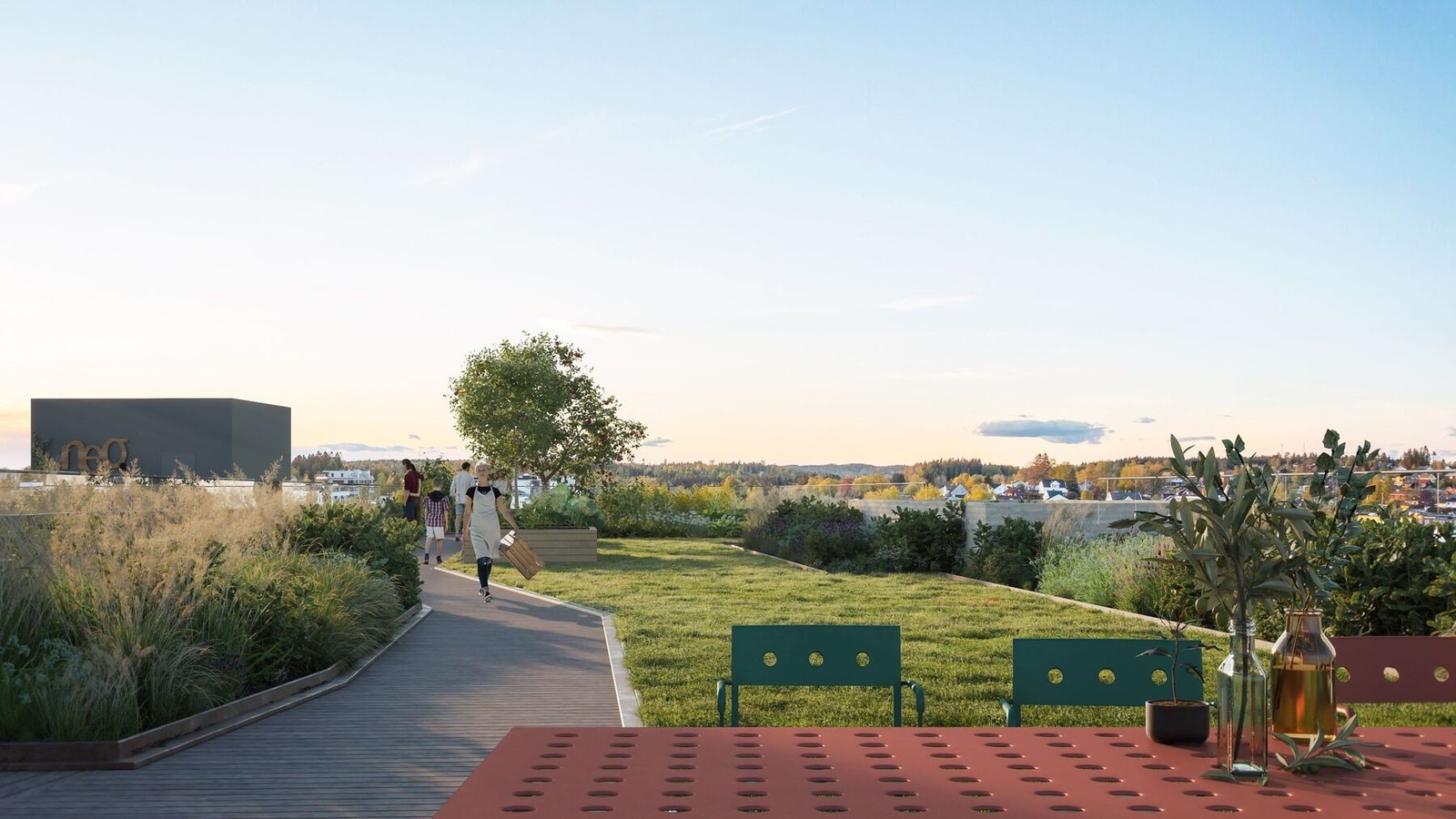 Takterrasse. Galleribilde