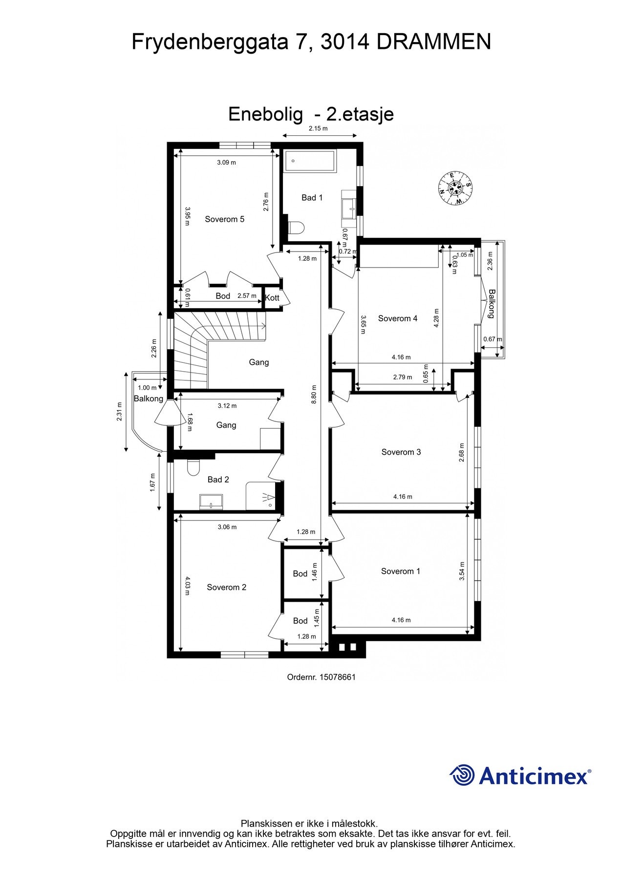 Plantegning 1.etg. Galleribilde