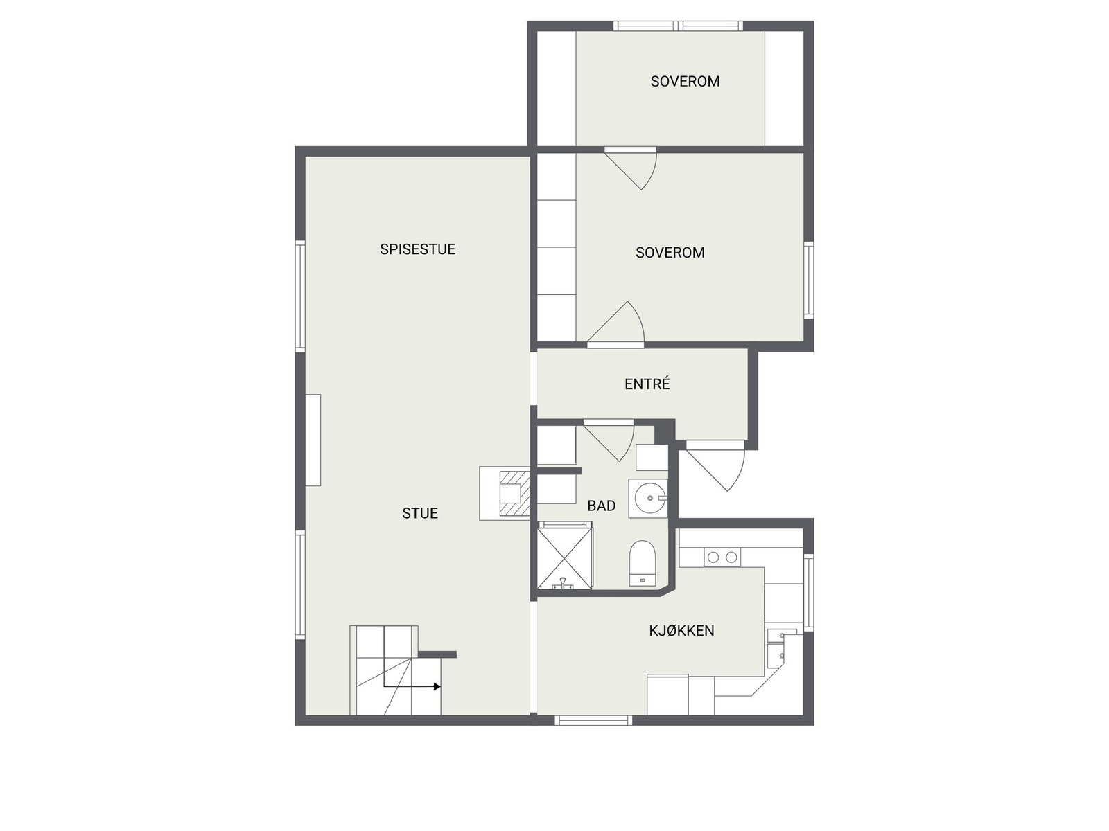 Plantegning 2. etasje Galleribilde