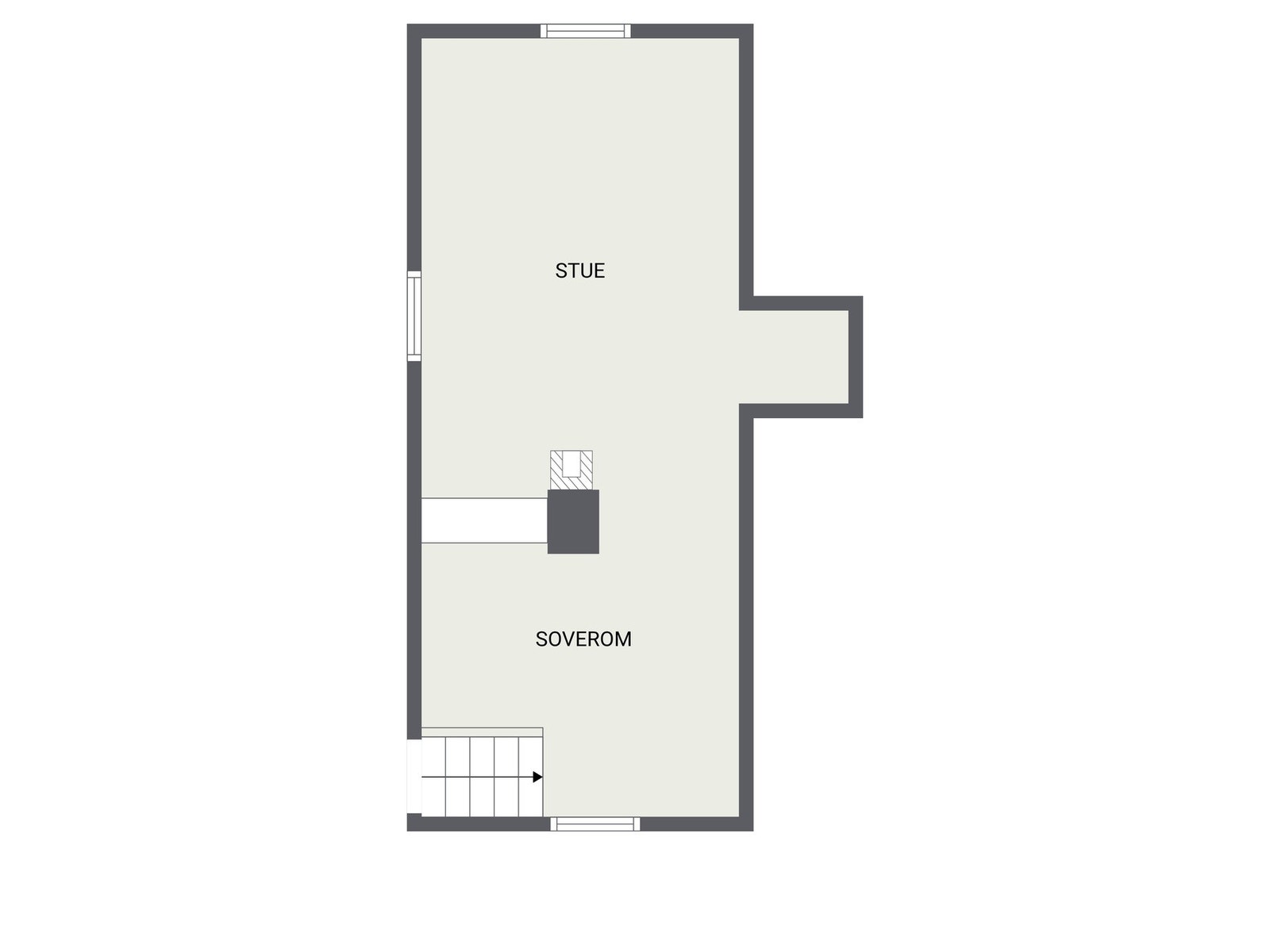 Plantegning loftsetasje Galleribilde