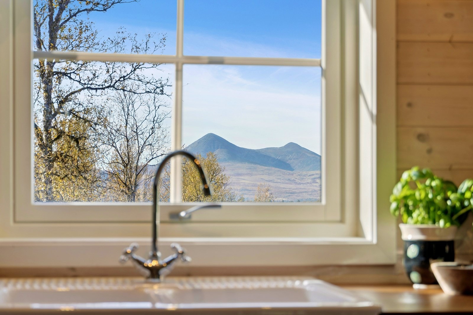 Utsikten fra kjøkkenvinduet. Galleribilde