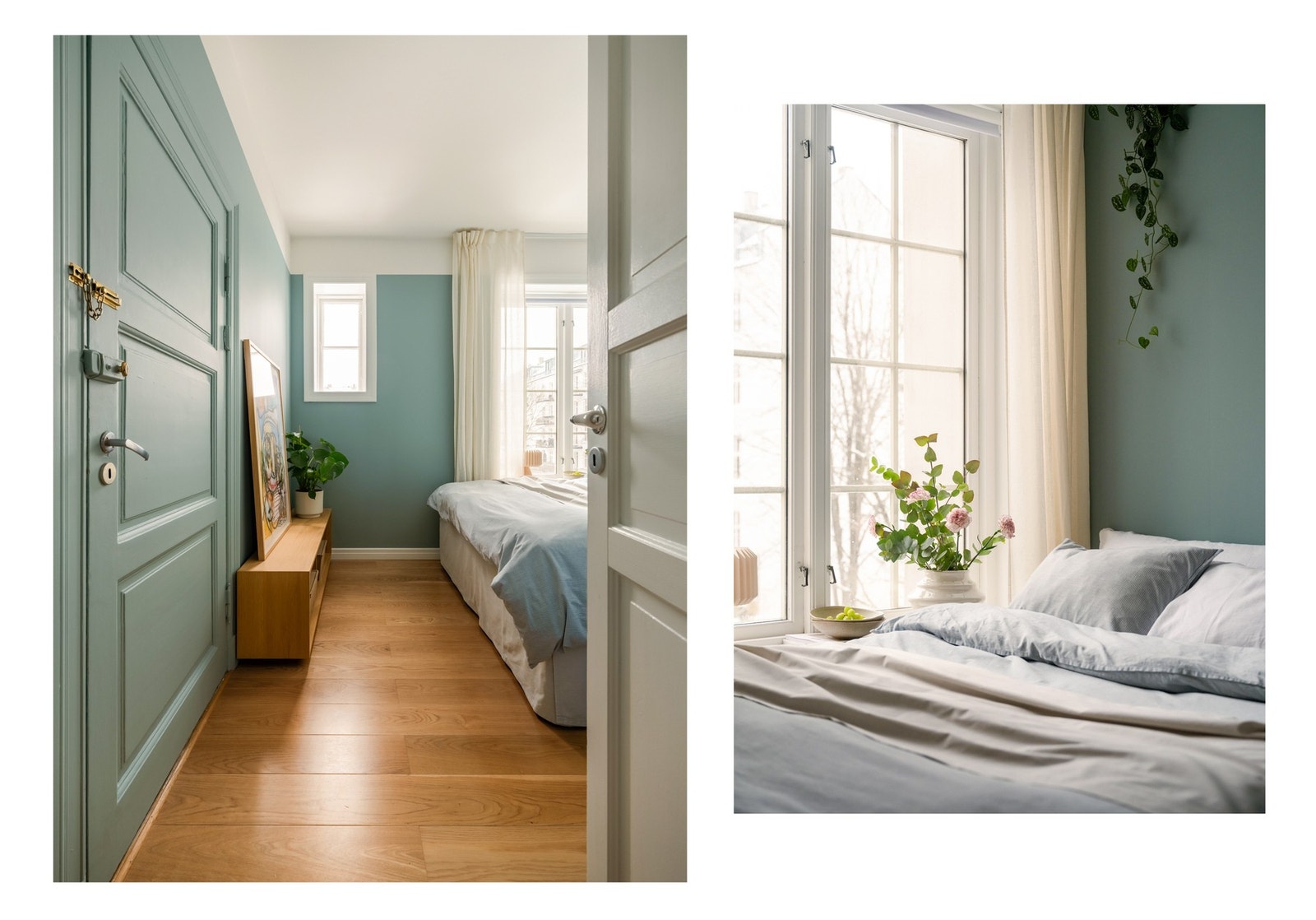 Det andre soverommet ligger i andre enden av leiligheten og vender mot bakgård. Galleribilde