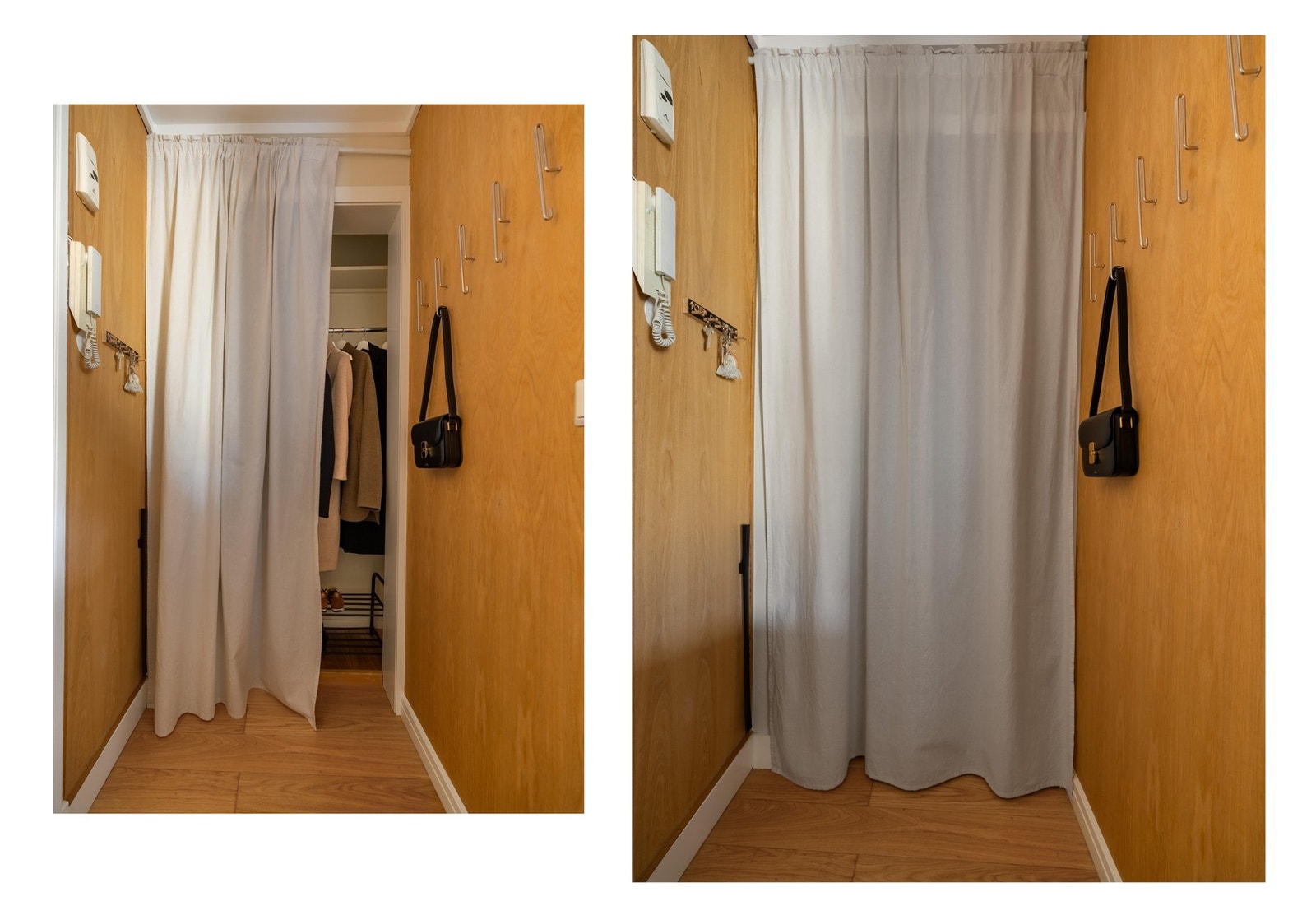 I entreen er det en skjult garderobe - perfekt oppbevaring. I tillegg disponerer boligen 2 boder, målt til totalt 13 kvm. Galleribilde