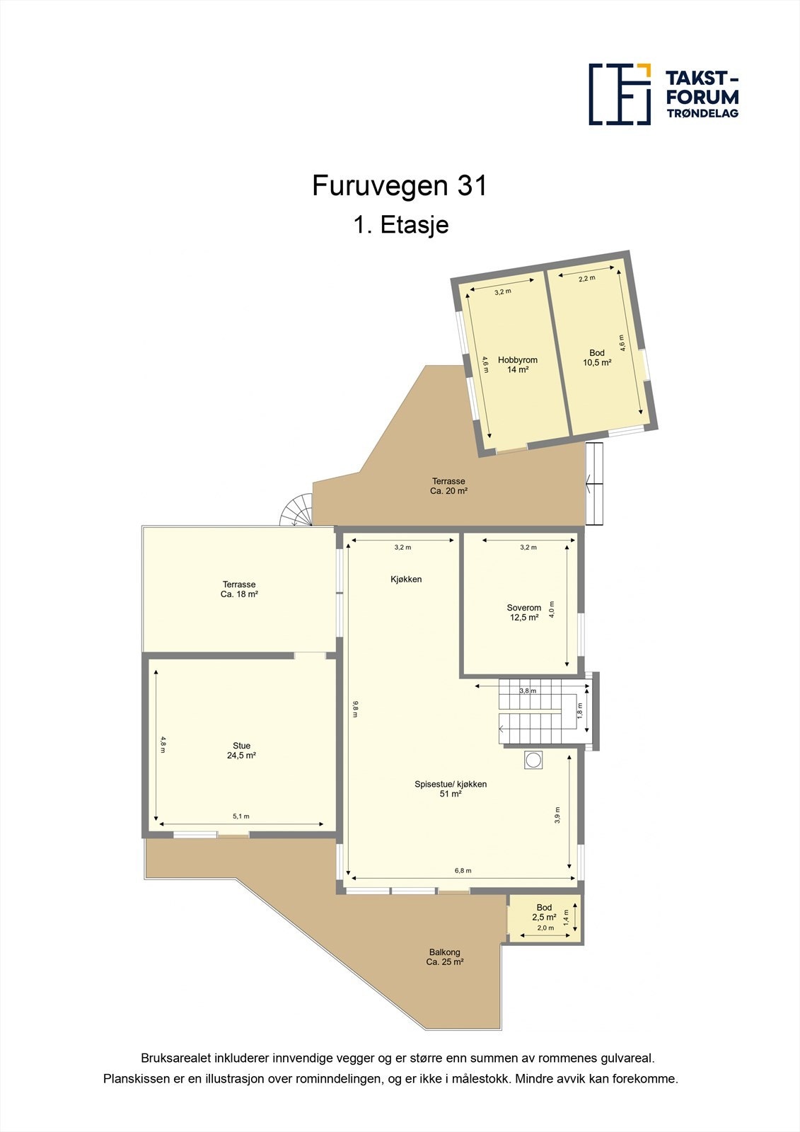 Plantegning 1. etg Galleribilde