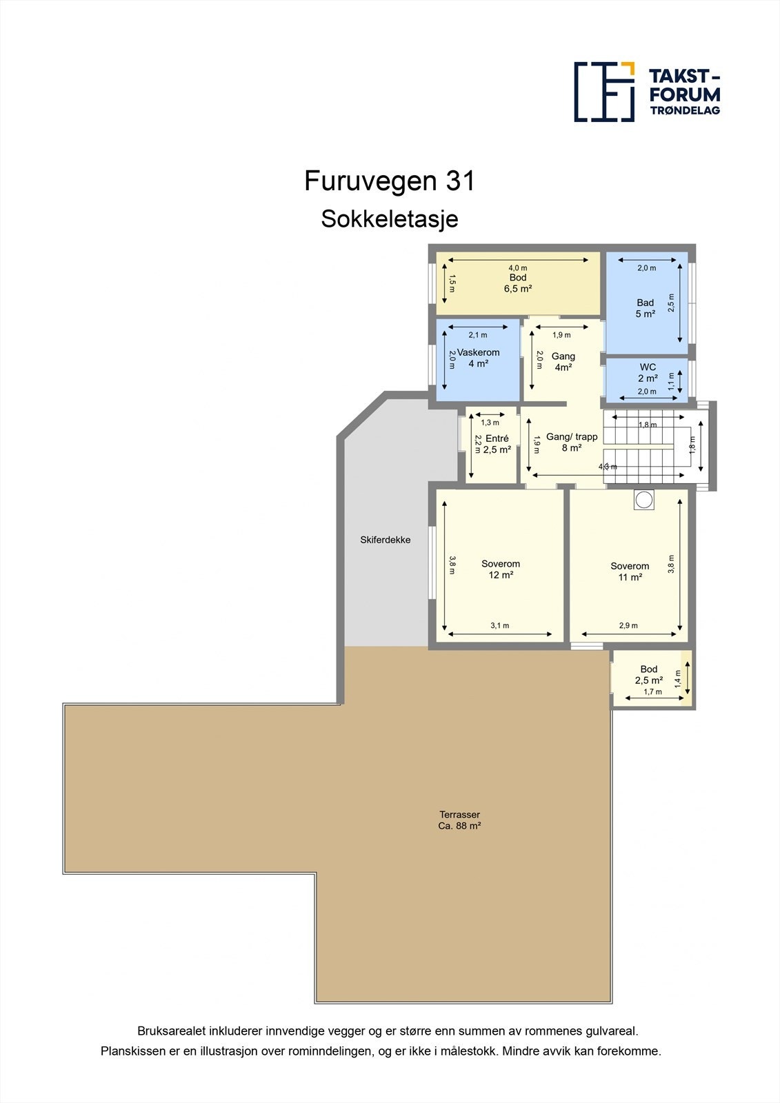 Plantegning sokkel Galleribilde