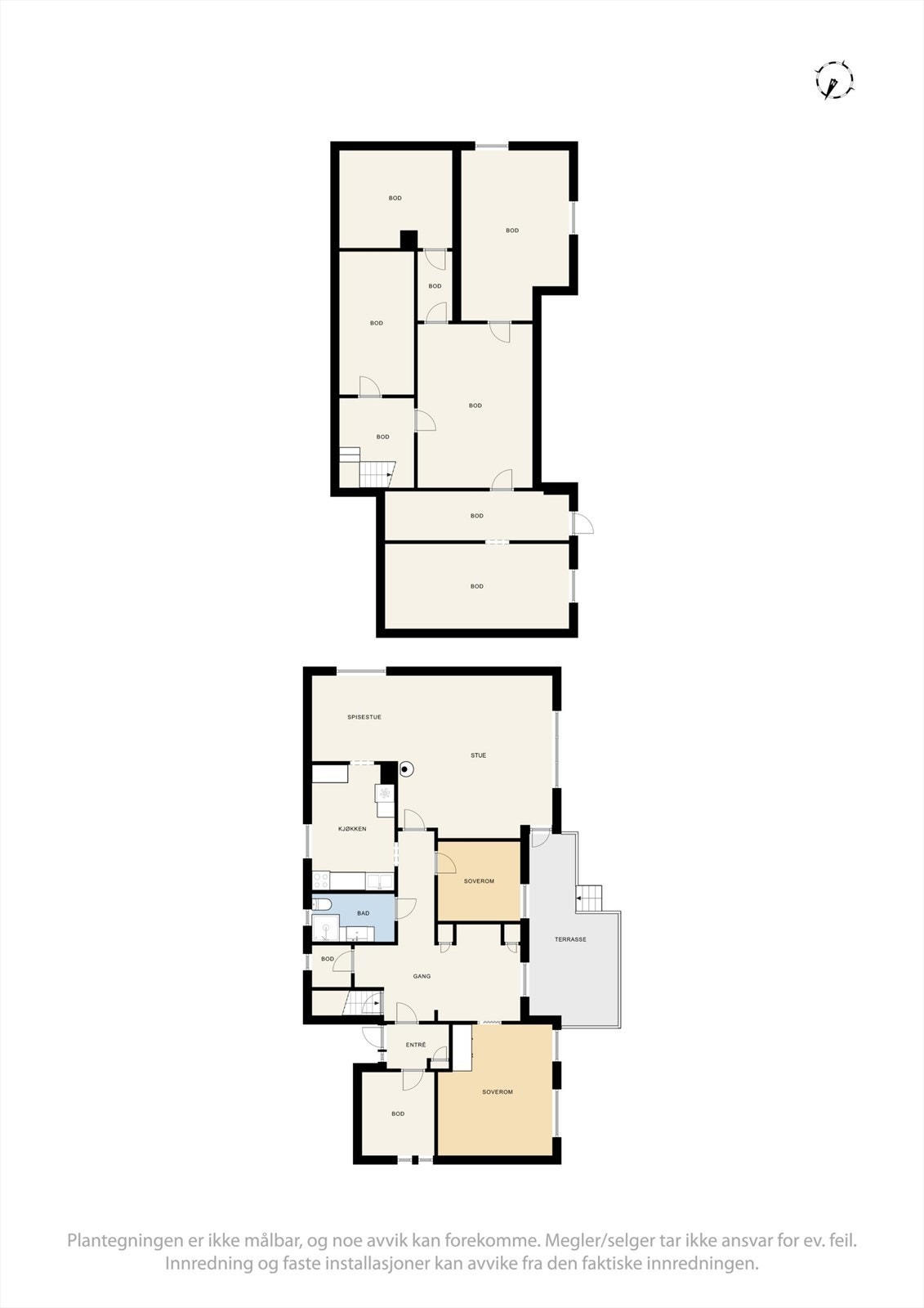 Vi starter først med plantegningen slik at det blir lettere å orientere seg. Galleribilde