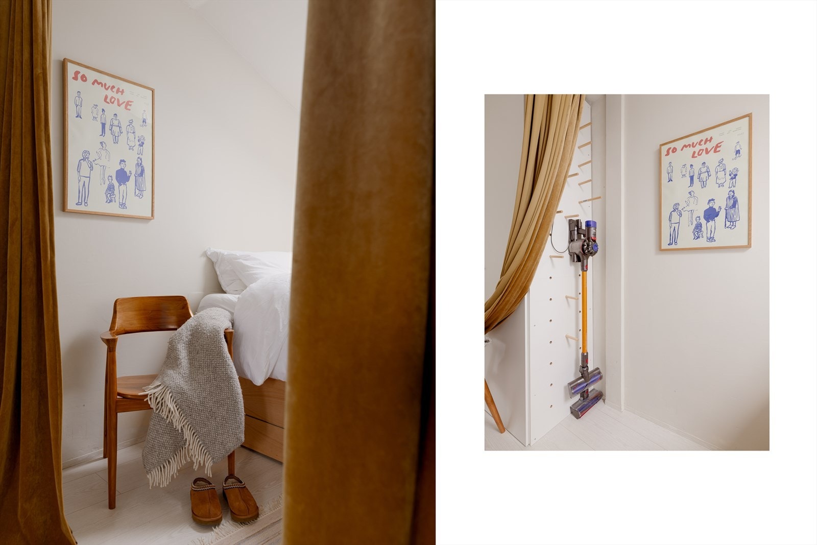 Her sover du godt! Både soverommet og entréen har et smart knaggsystem for optimal plassutnyttelse. Galleribilde