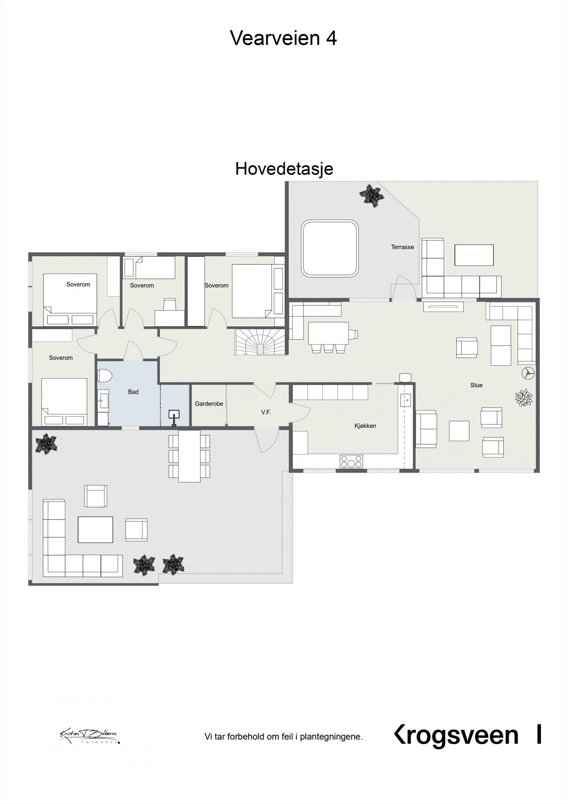 Plantegning 1. etasje Galleribilde
