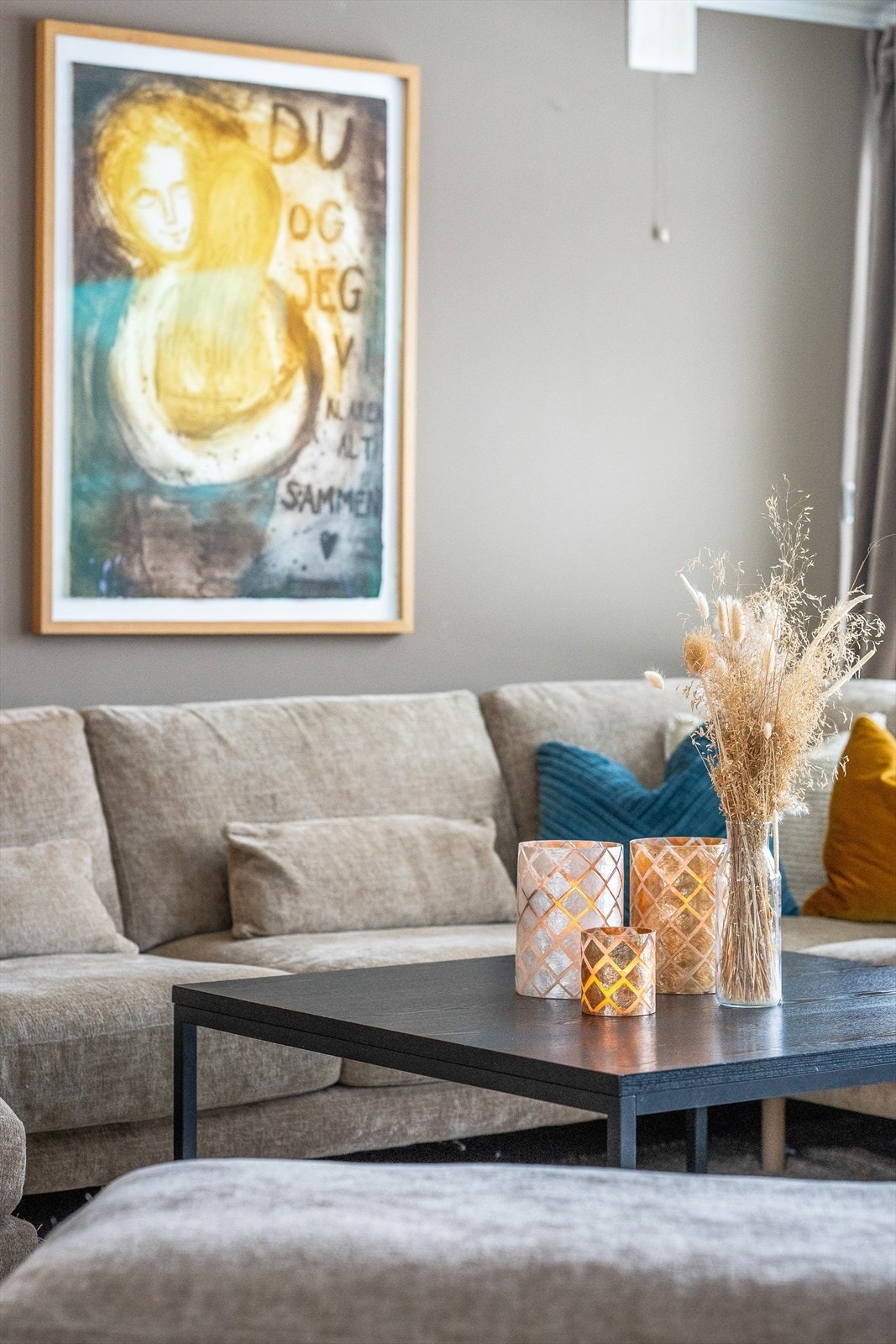 Boligen er nylig pusset opp og har en velvalgt fargepalett. Galleribilde