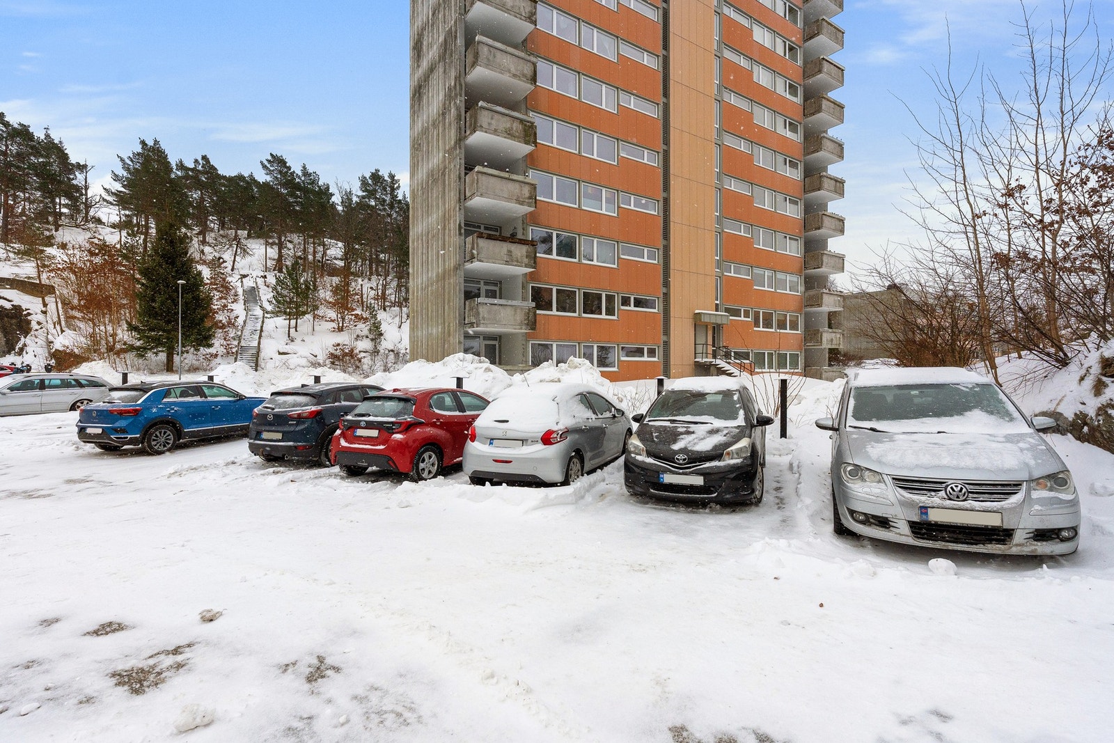 Fra parkeringsrområdet til borettslaget Galleribilde