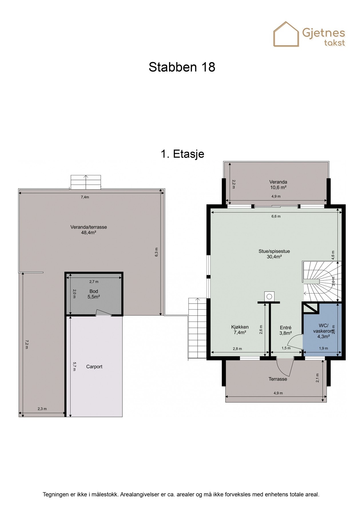 Planskisse 1. etasje. Galleribilde