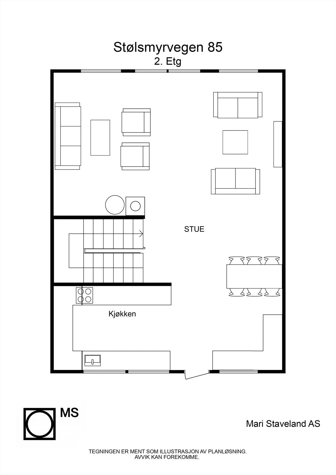 Planløsning 1.Etasje. Galleribilde